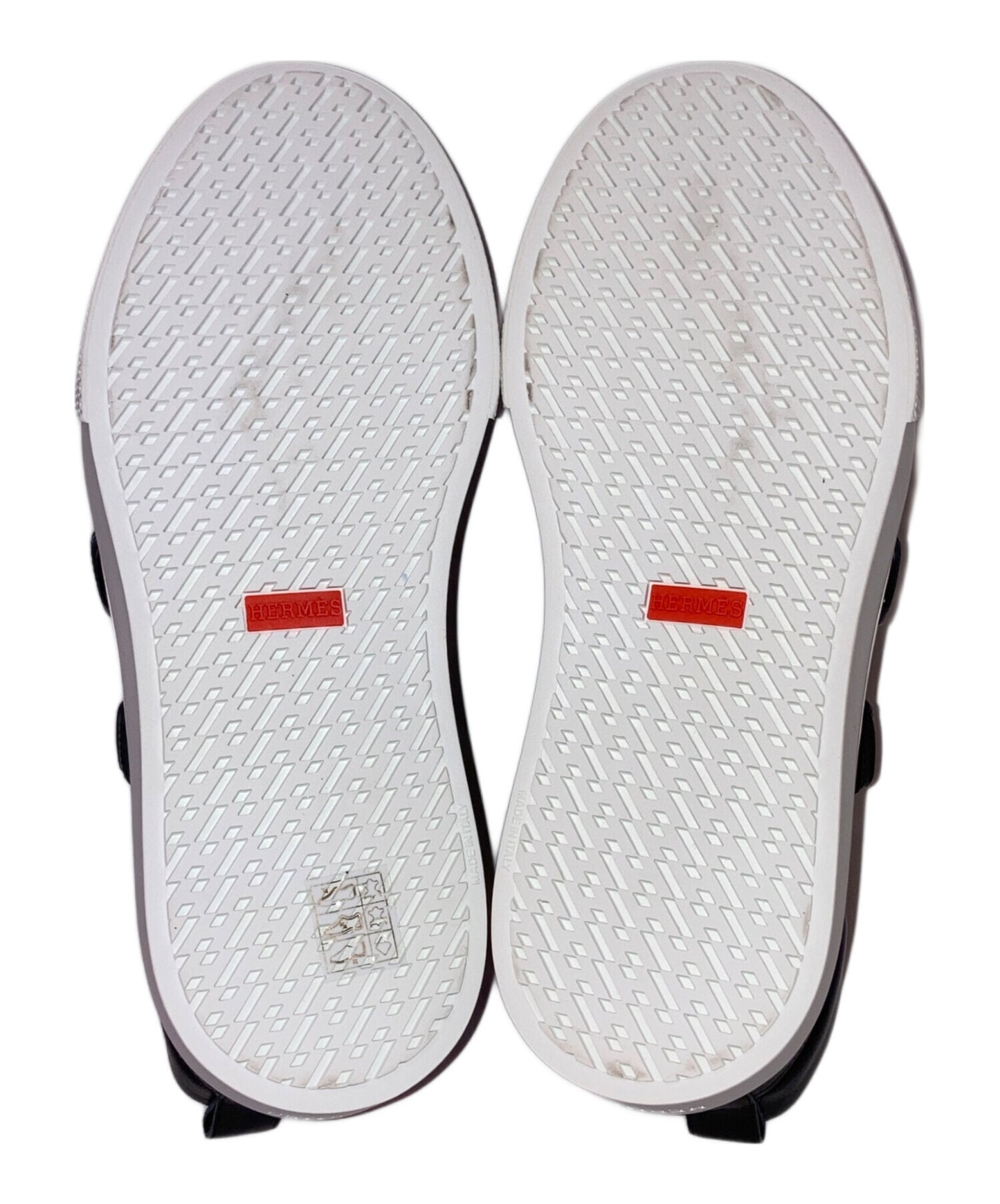 [Pre-owned] HERMES Hanky Studded High Cut Sneakers