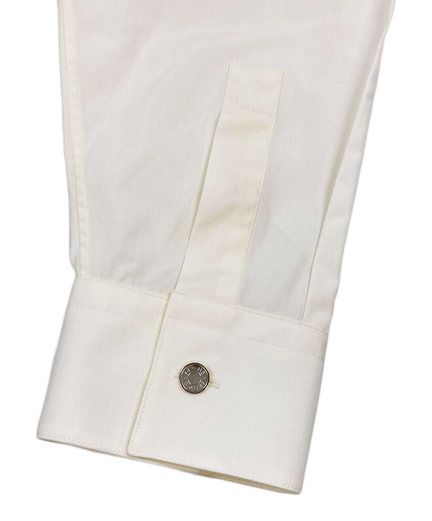 [Pre-owned] HERMES Sleeve serie button pintuck design shirt
