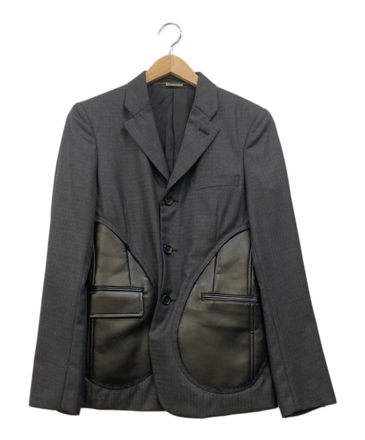 [Pre-owned] COMME des GARCONS HOMME PLUS Faux Leather Switched Tailored Jacket PC-J057