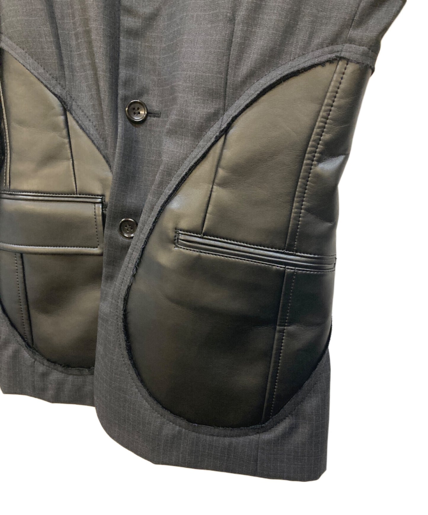 [Pre-owned] COMME des GARCONS HOMME PLUS Faux Leather Switched Tailored Jacket PC-J057