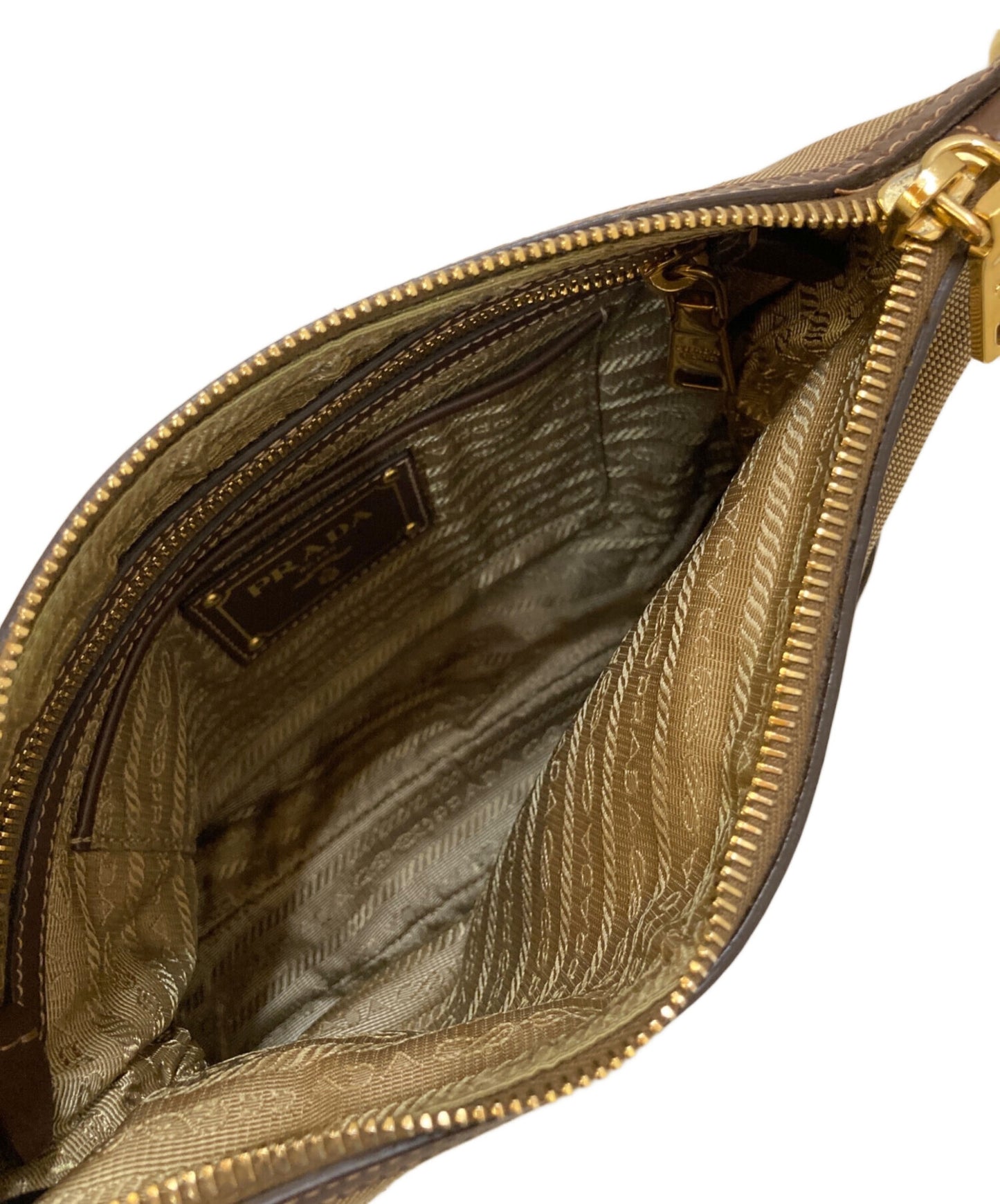 [Pre-owned] PRADA Logo Jacquard Shoulder Bag BT867A