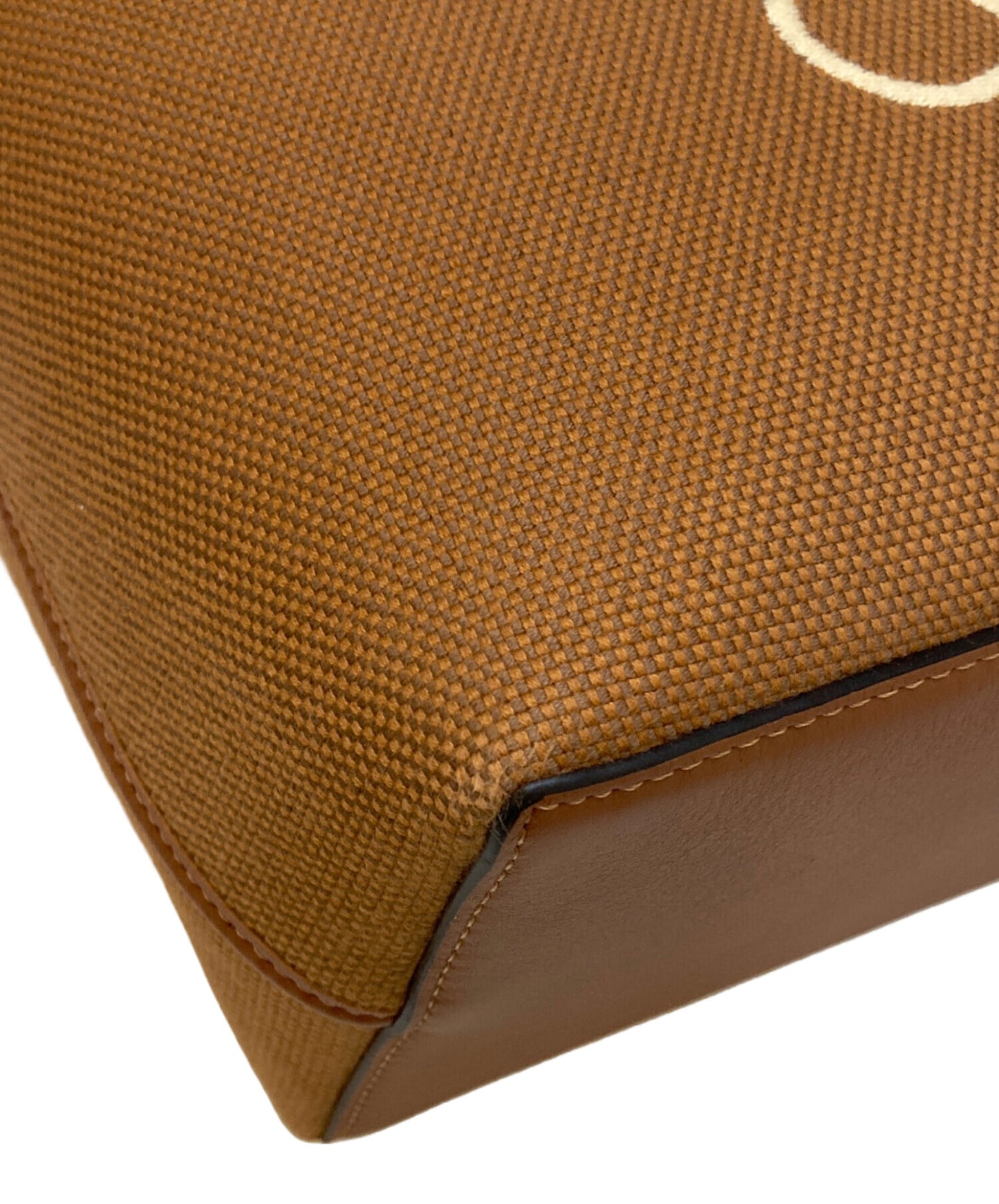 [Pre-owned] LOEWE Jacquard and leather ANAGRAM TOTE SMALL Anagram small tote bag A717S72X06