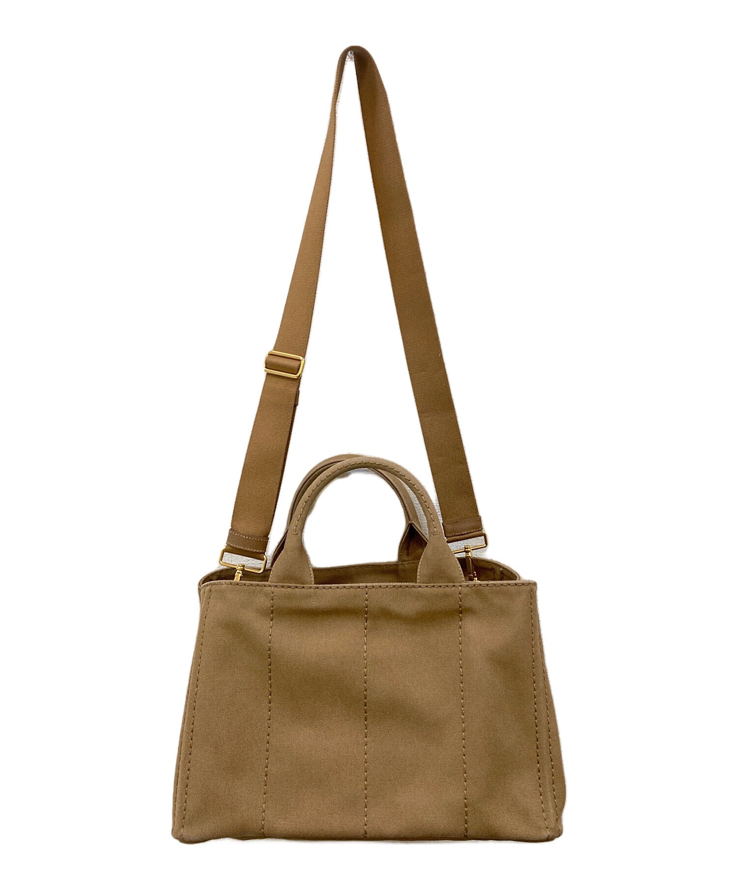 [Pre-owned] PRADA Kanapa M 2WAY Canvas Shoulder Bag 1BG642