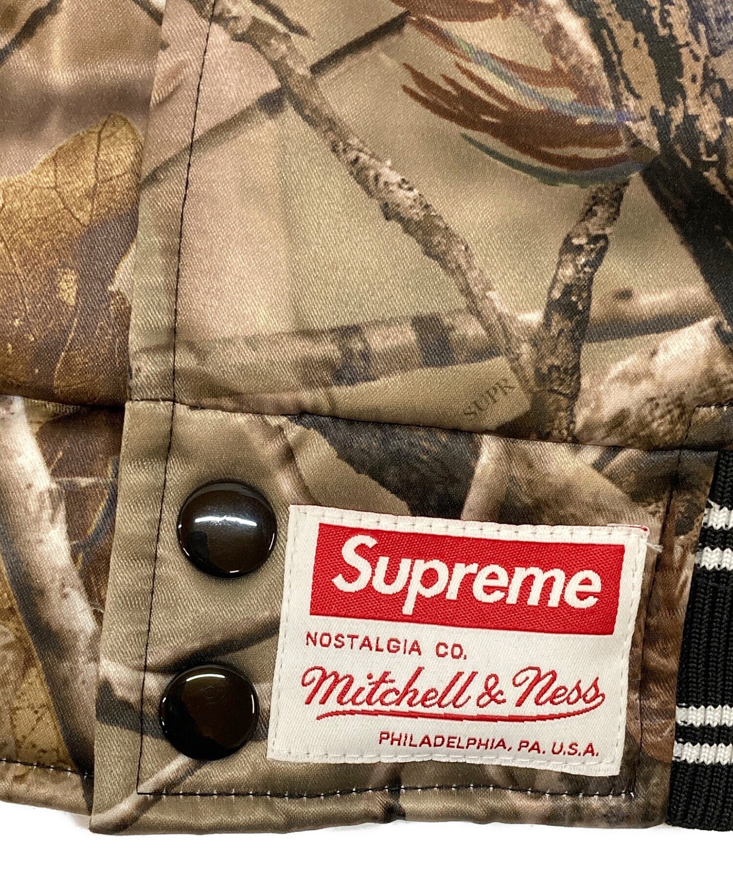[Pre-owned] SUPREME Satin Varsity Jacket Satin Varsity Jacket Stadium jacket