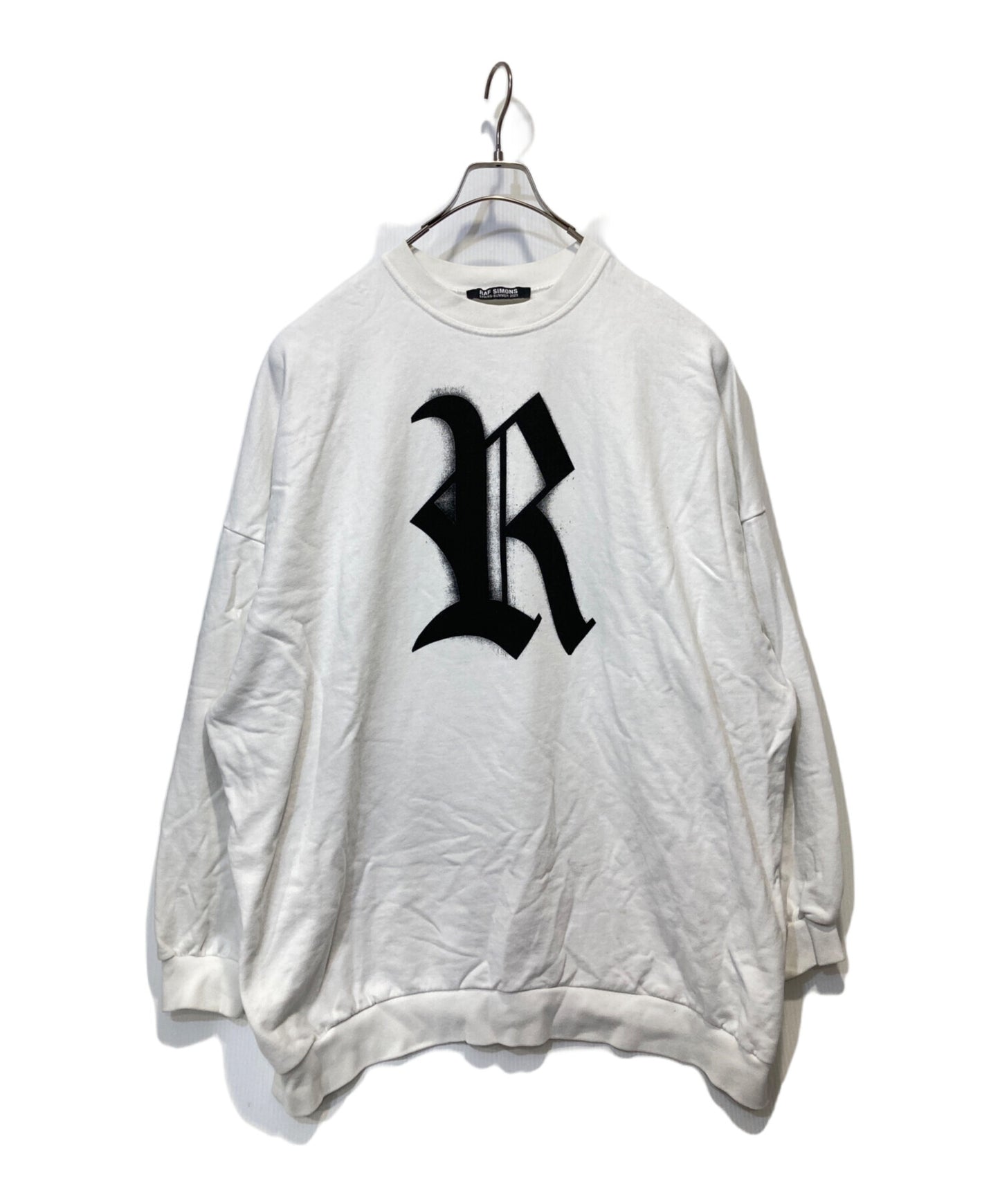 [Pre-owned] RAF SIMONS Oversized R Print Crew Neck Sweat 19004-0010
