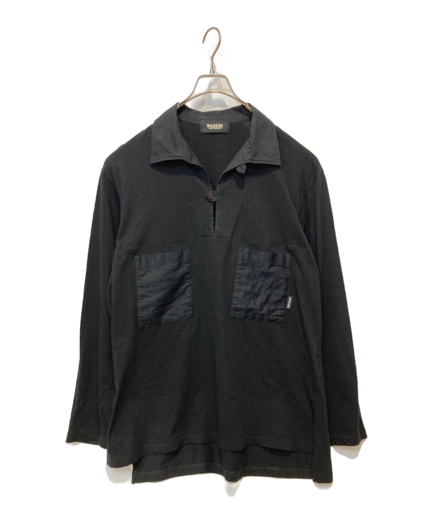 [Pre-owned] WILD SIDE YOHJI YAMAMOTO Cotton Jersey Collared Pocket Long Sleeve T-shirt WE-T11-002