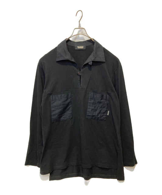 [Pre-owned] WILD SIDE YOHJI YAMAMOTO Cotton Jersey Collared Pocket Long Sleeve T-shirt WE-T11-002