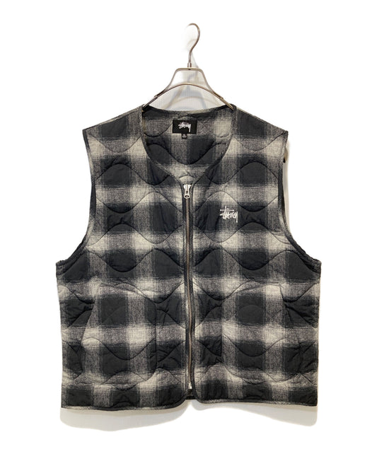 [Pre-owned] stussy PLAID NYLON LINER VEST