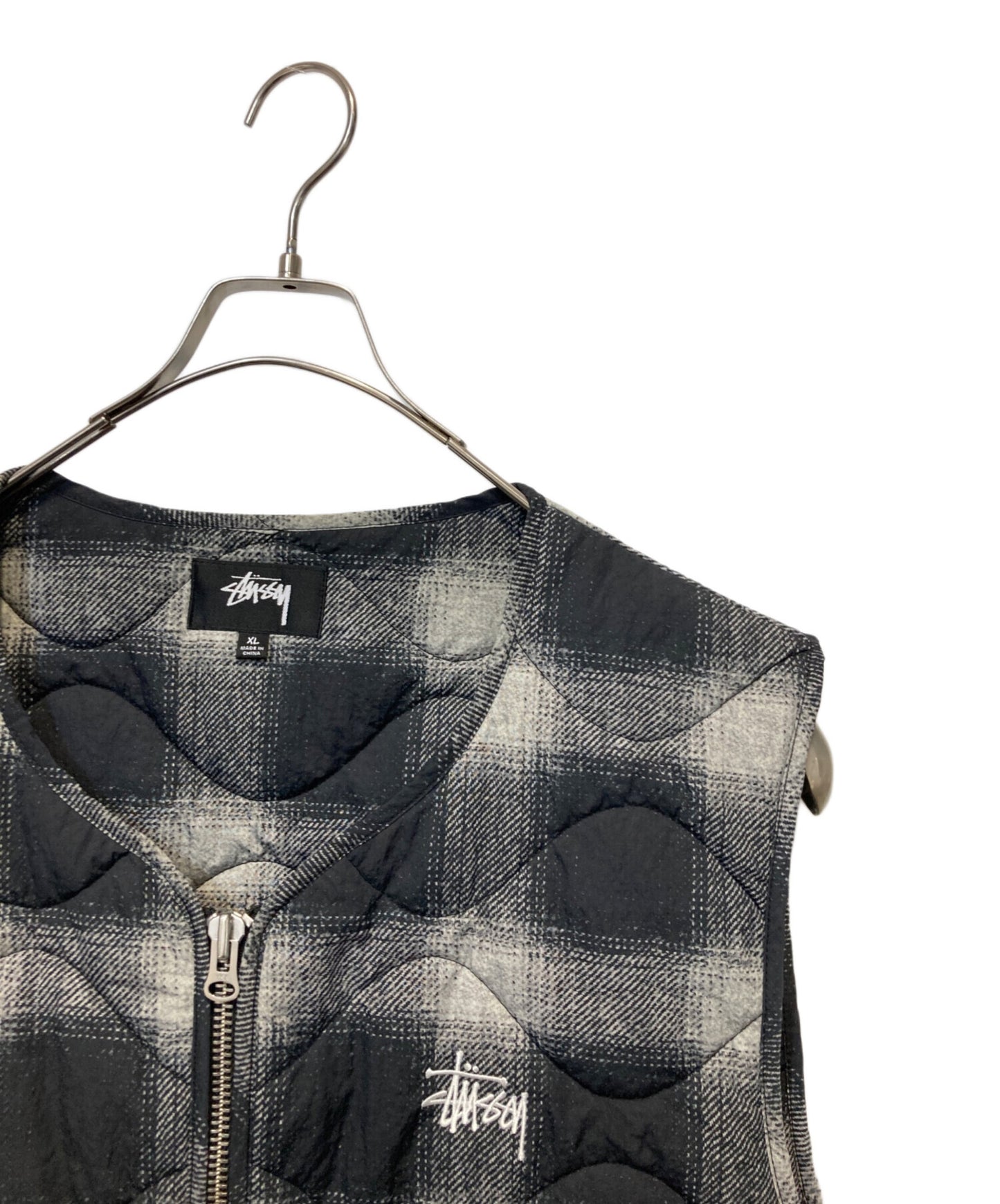 [Pre-owned] stussy PLAID NYLON LINER VEST