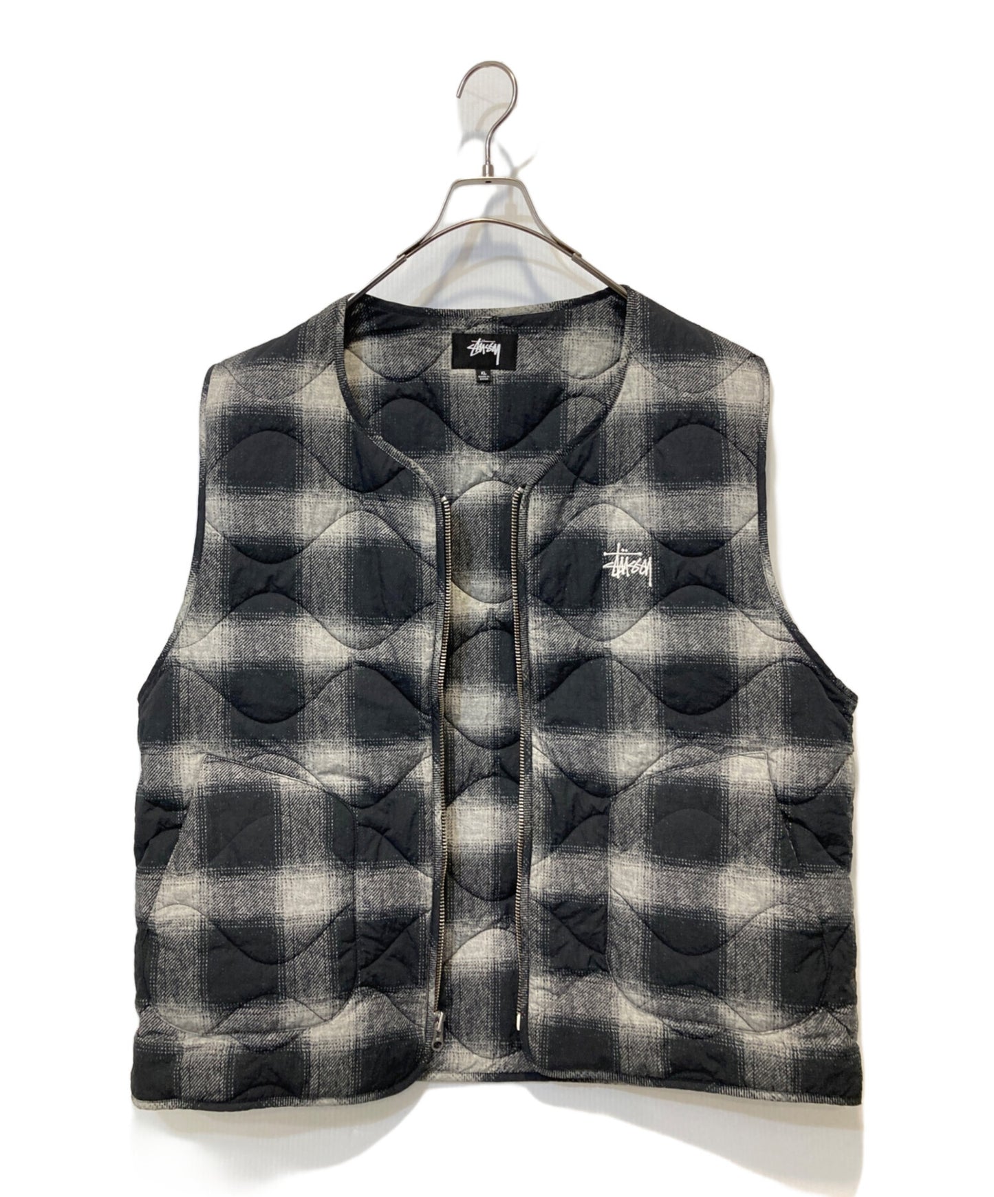[Pre-owned] stussy PLAID NYLON LINER VEST