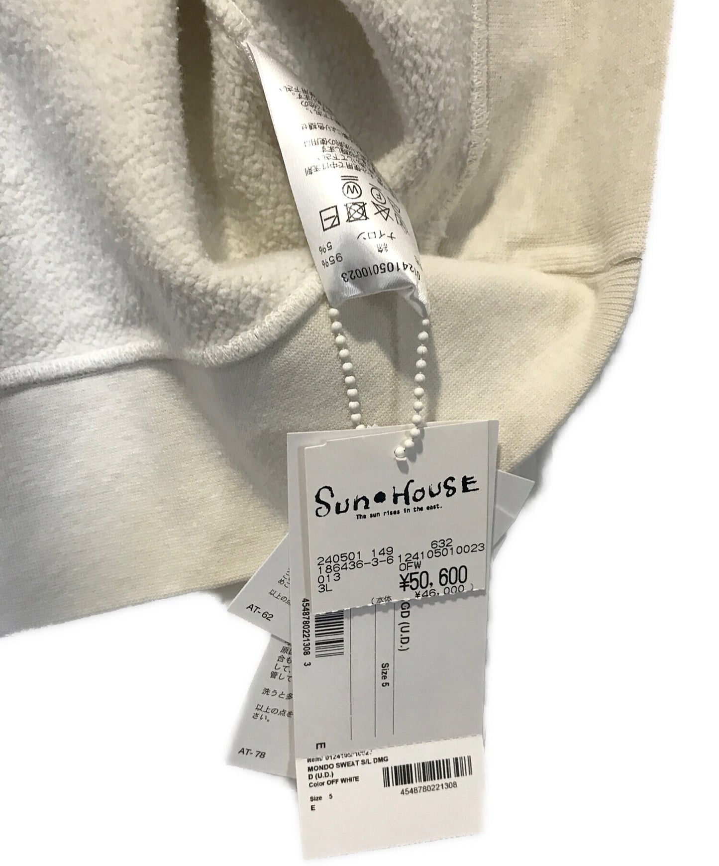 [Pre-owned] VISVIM MONDO SWEAT S/L (U.D) OFF WHITE 0124105010023