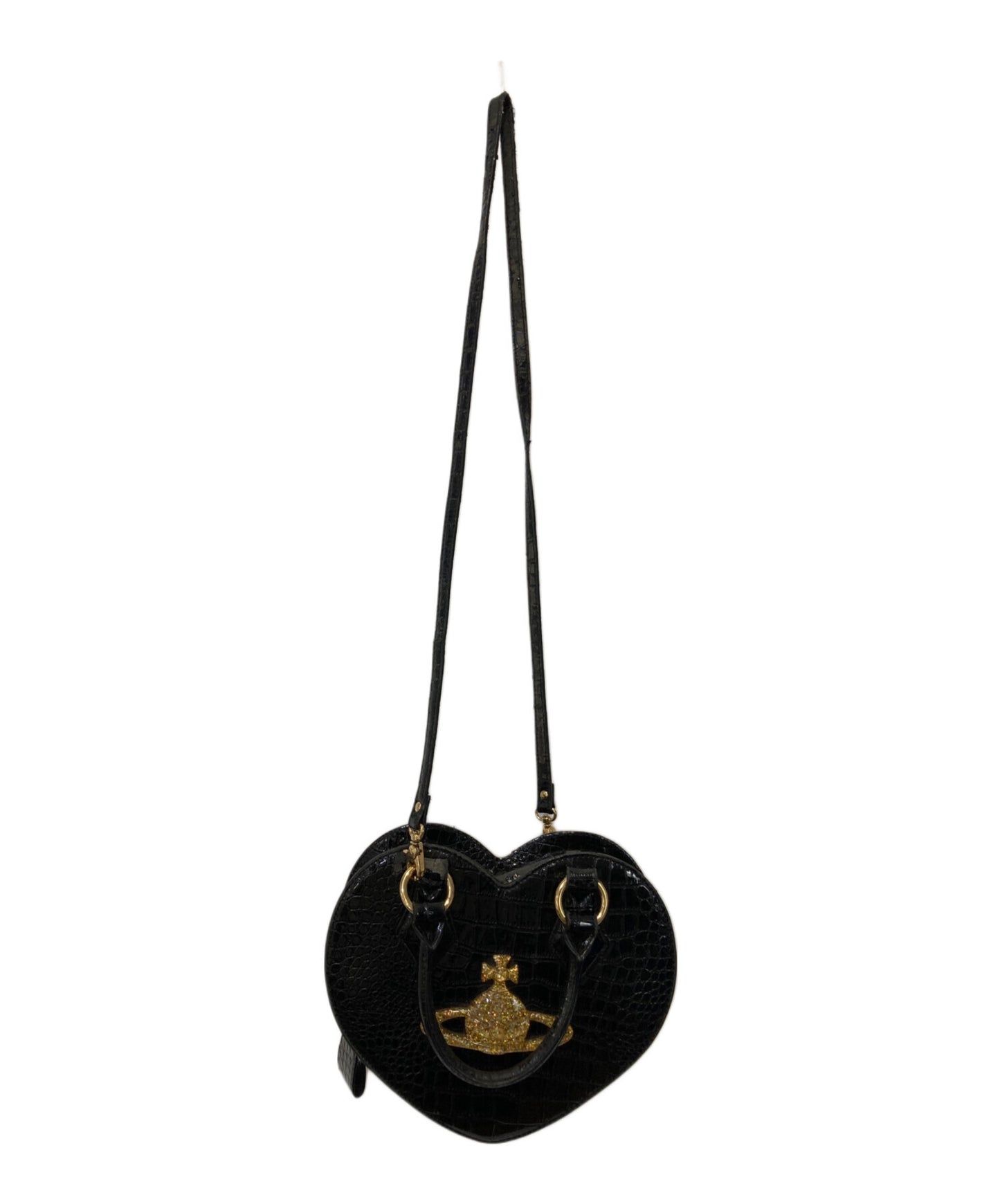 [Pre-owned] Vivienne Westwood Croc Stamped Orb Handbag