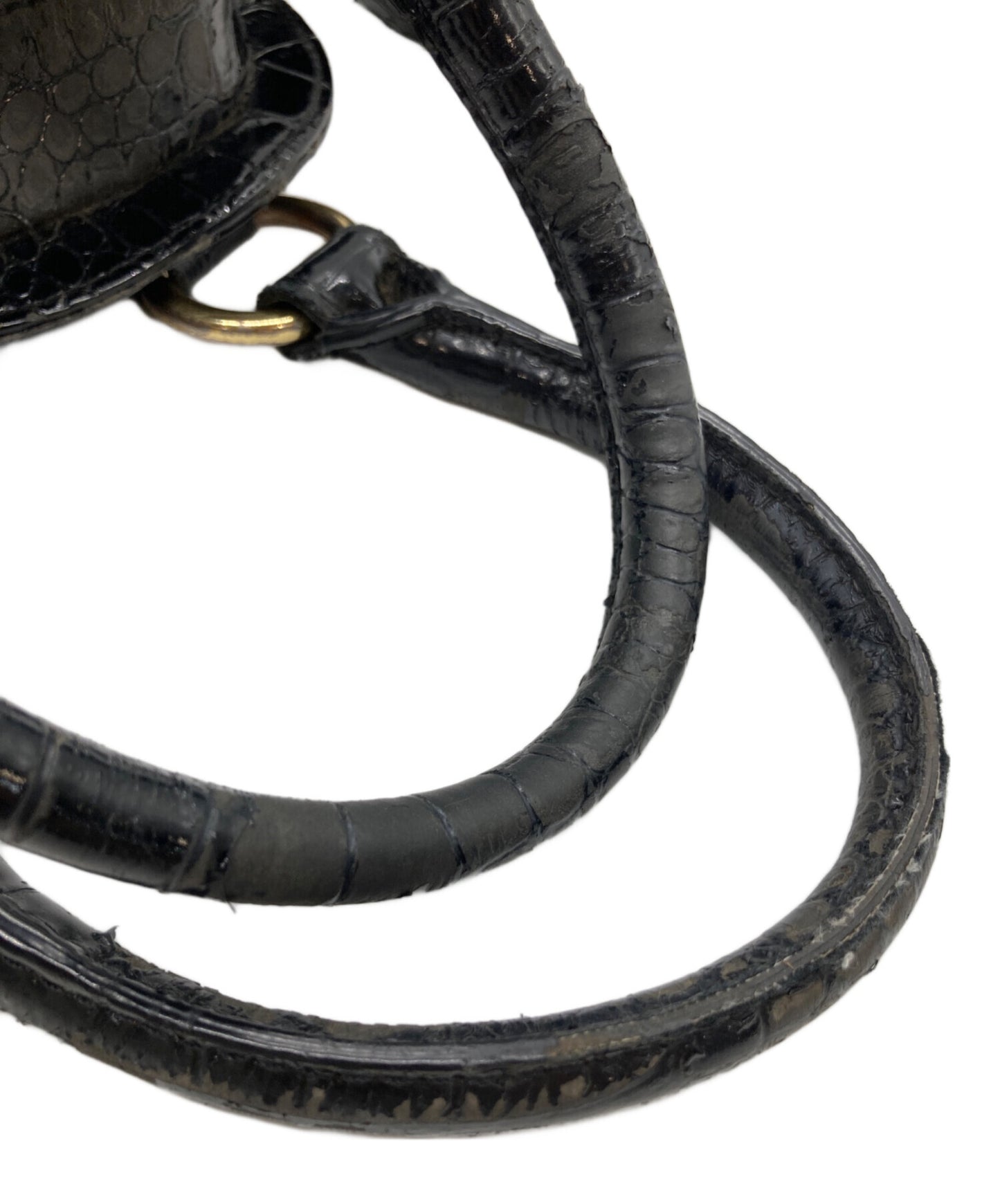 [Pre-owned] Vivienne Westwood Croc Stamped Orb Handbag