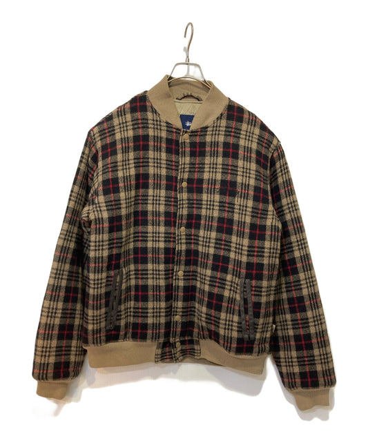 [Pre-owned] stussy OLD Check Varsity Jacket