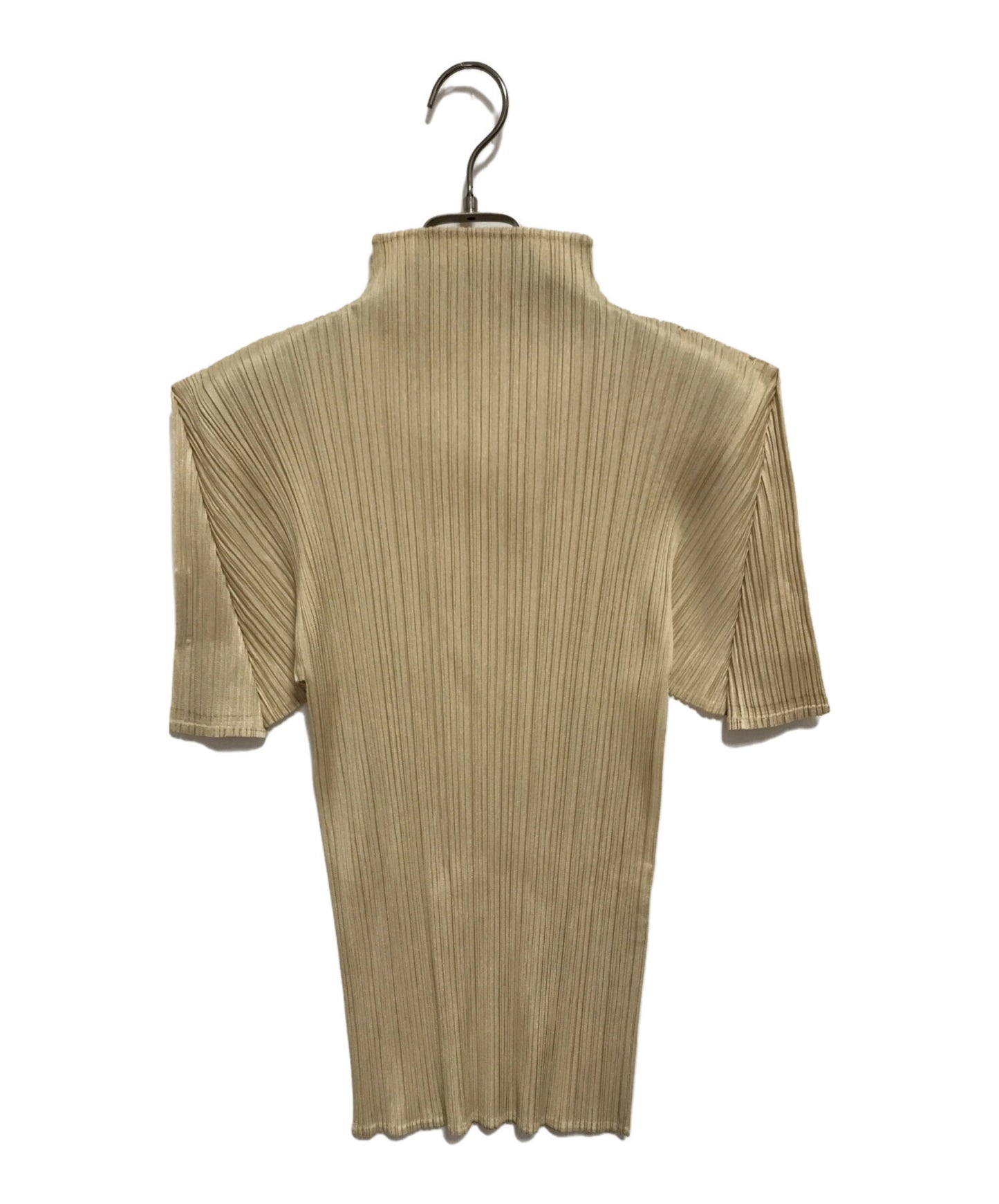 [Pre-owned] PLEATS PLEASE Pleated high-neck short-sleeved cut and sewn PP05-JK007