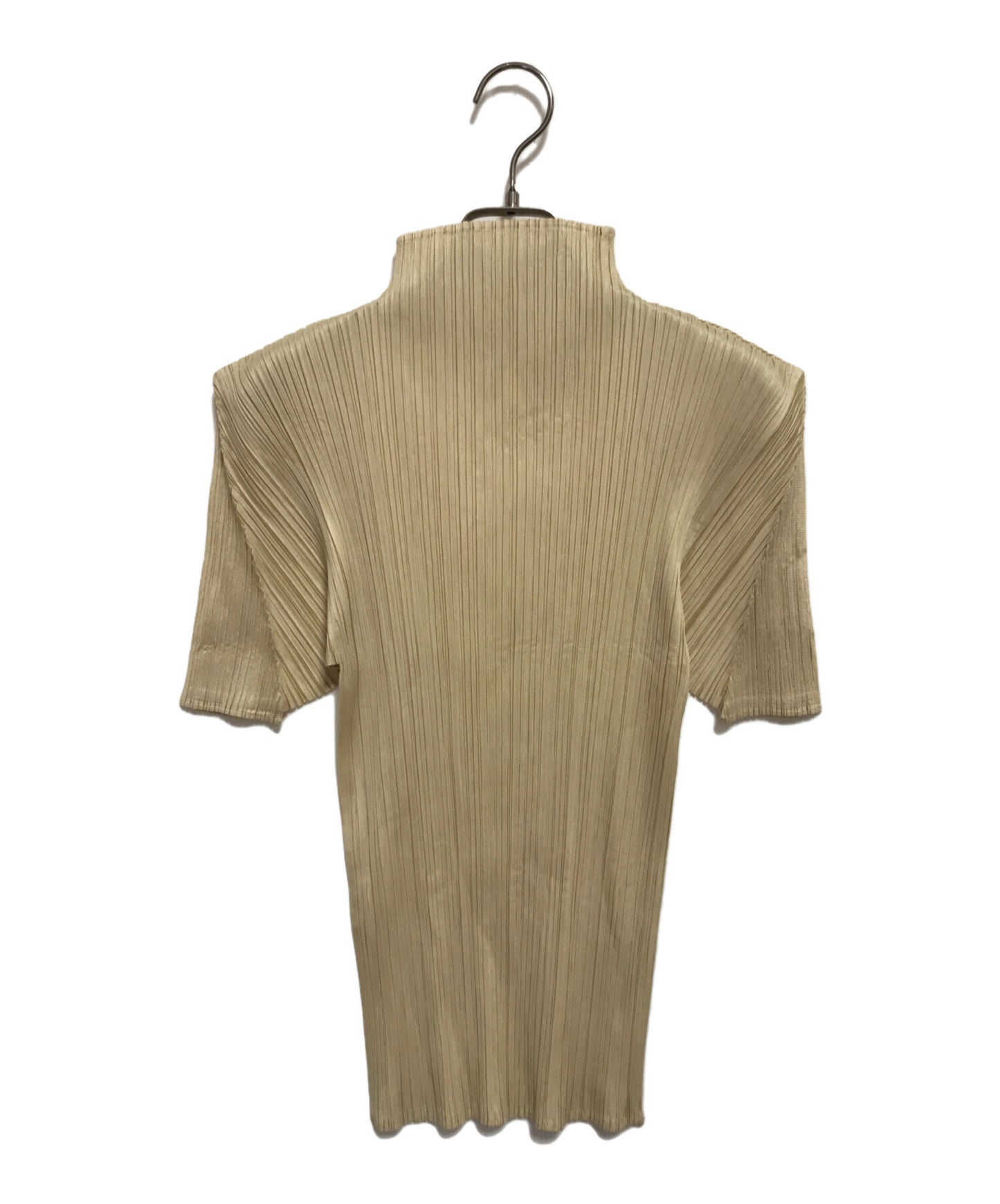 [Pre-owned] PLEATS PLEASE Pleated high-neck short-sleeved cut and sewn PP05-JK007