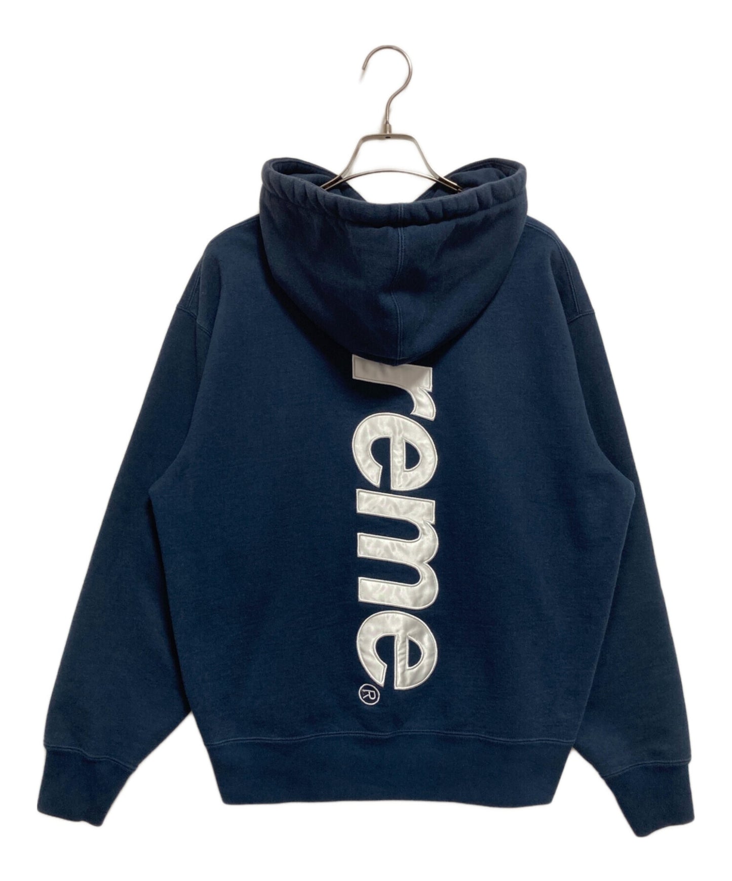 [Pre-owned] SUPREME Satin Applique Hooded Sweatshirt
