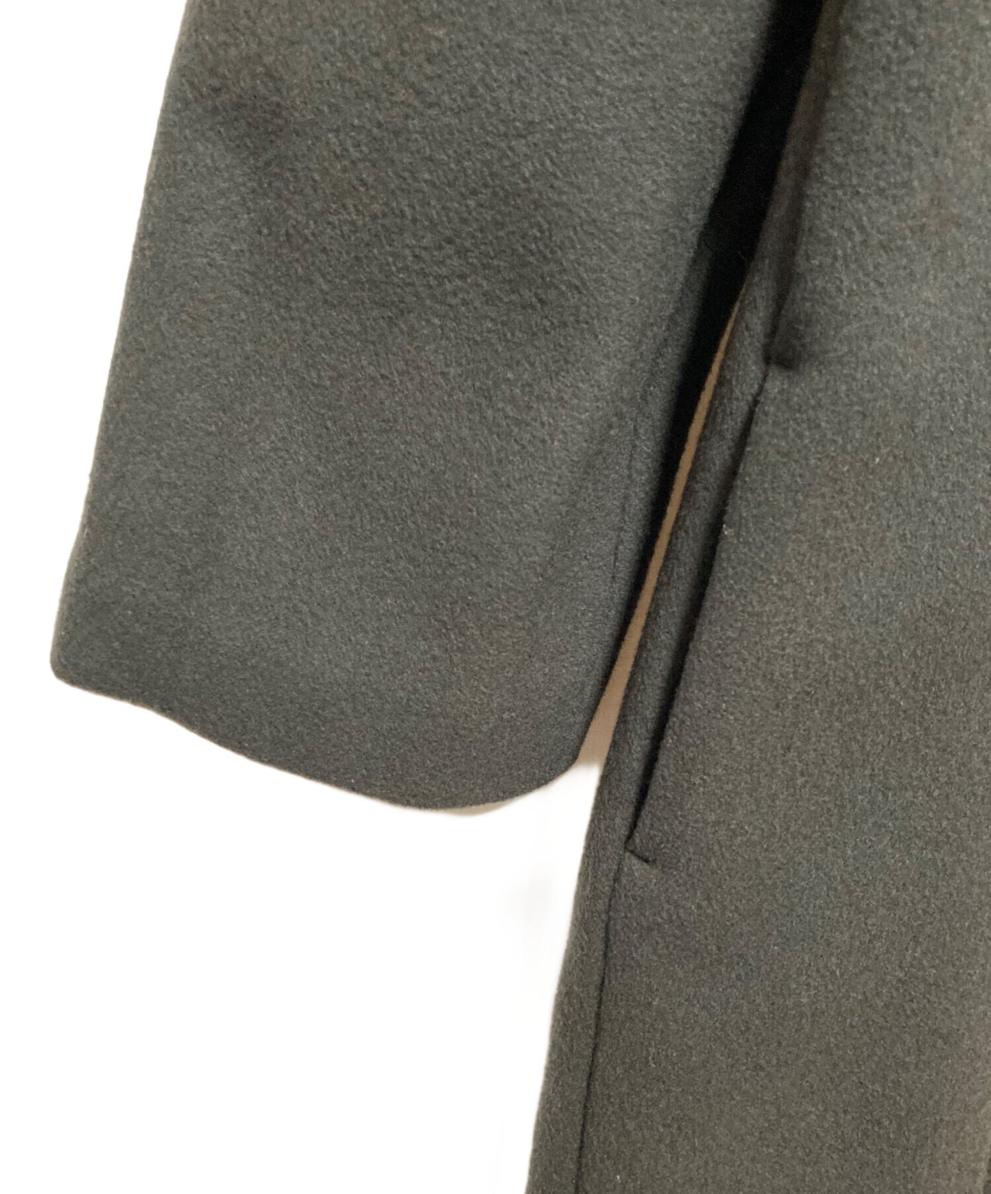 [Pre-owned] yohji yamamoto+noir Melton wool nylon collarless coat NN-C12-150