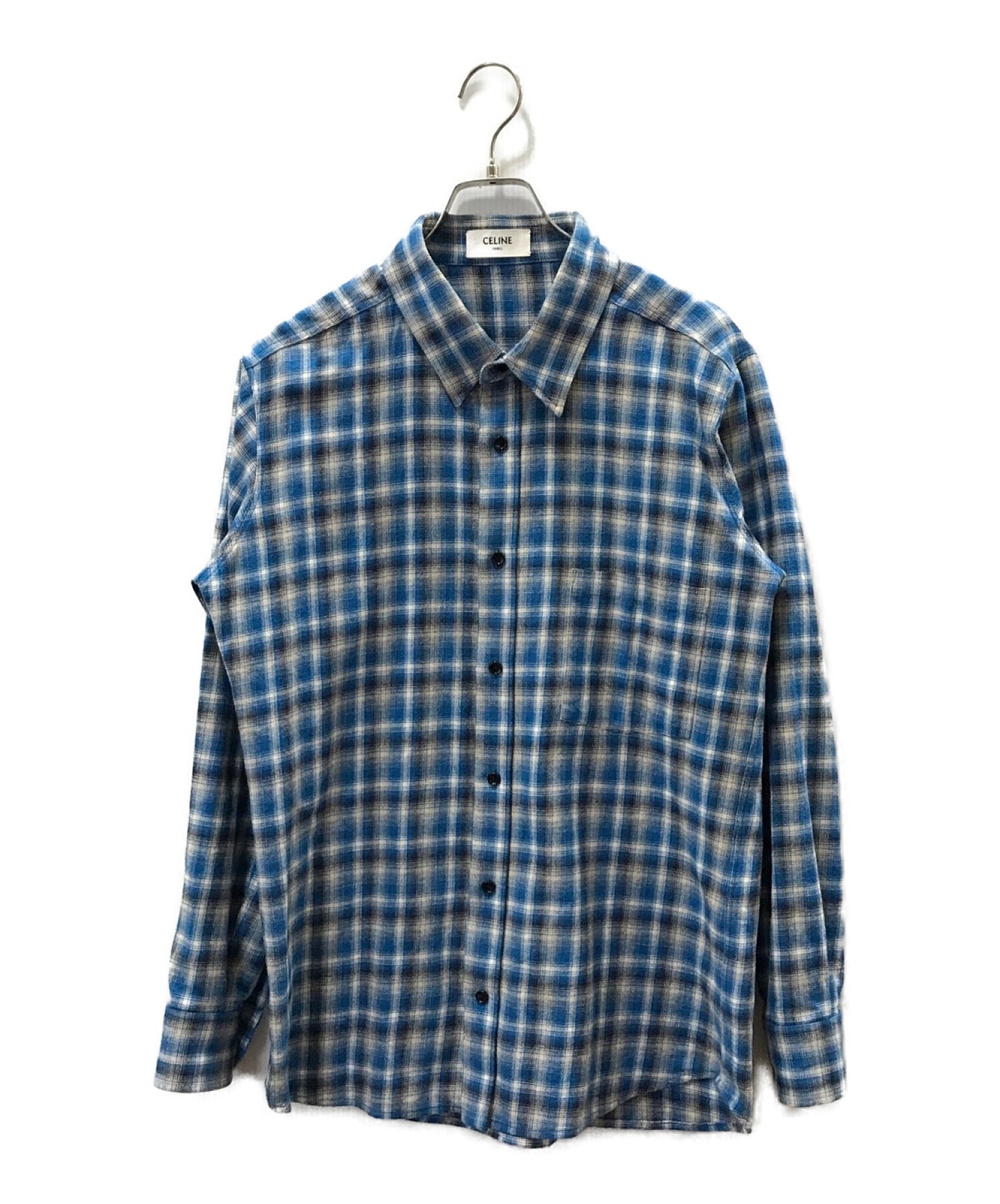 [Pre-owned] CELINE LOOSE SHIRT IN CHECKED 2C486354M