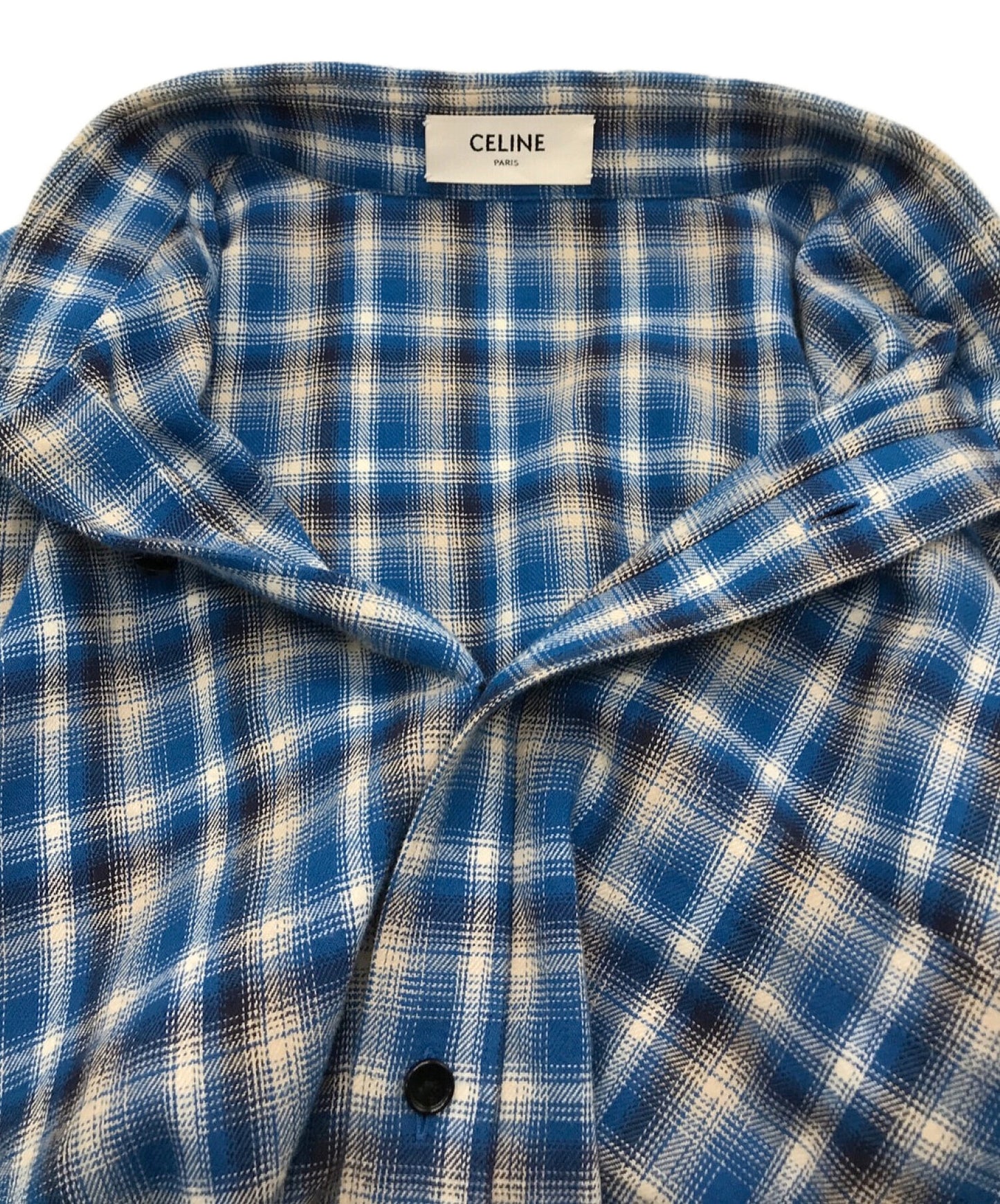 [Pre-owned] CELINE LOOSE SHIRT IN CHECKED 2C486354M