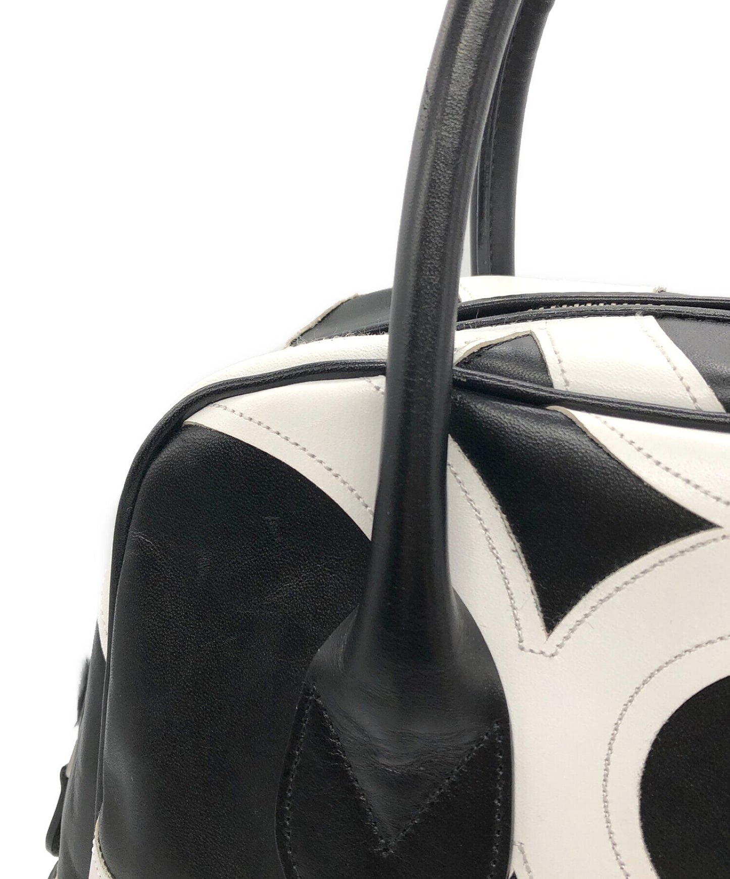 [Pre-owned] COMME des GARCONS Circle leather handbag KZ-K 256