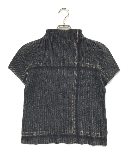 [Pre-owned] PLEATS PLEASE Transfer print high neck pleated cut and sewn PP43-FK922