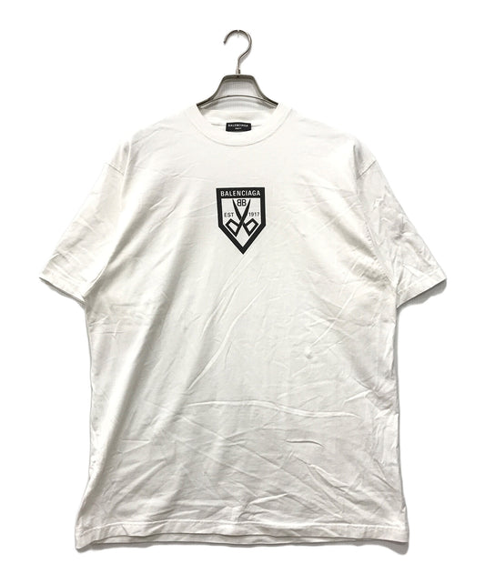 [Pre-owned] BALENCIAGA Scissors Logo Print Oversized T-Shirt 651795 TKV77