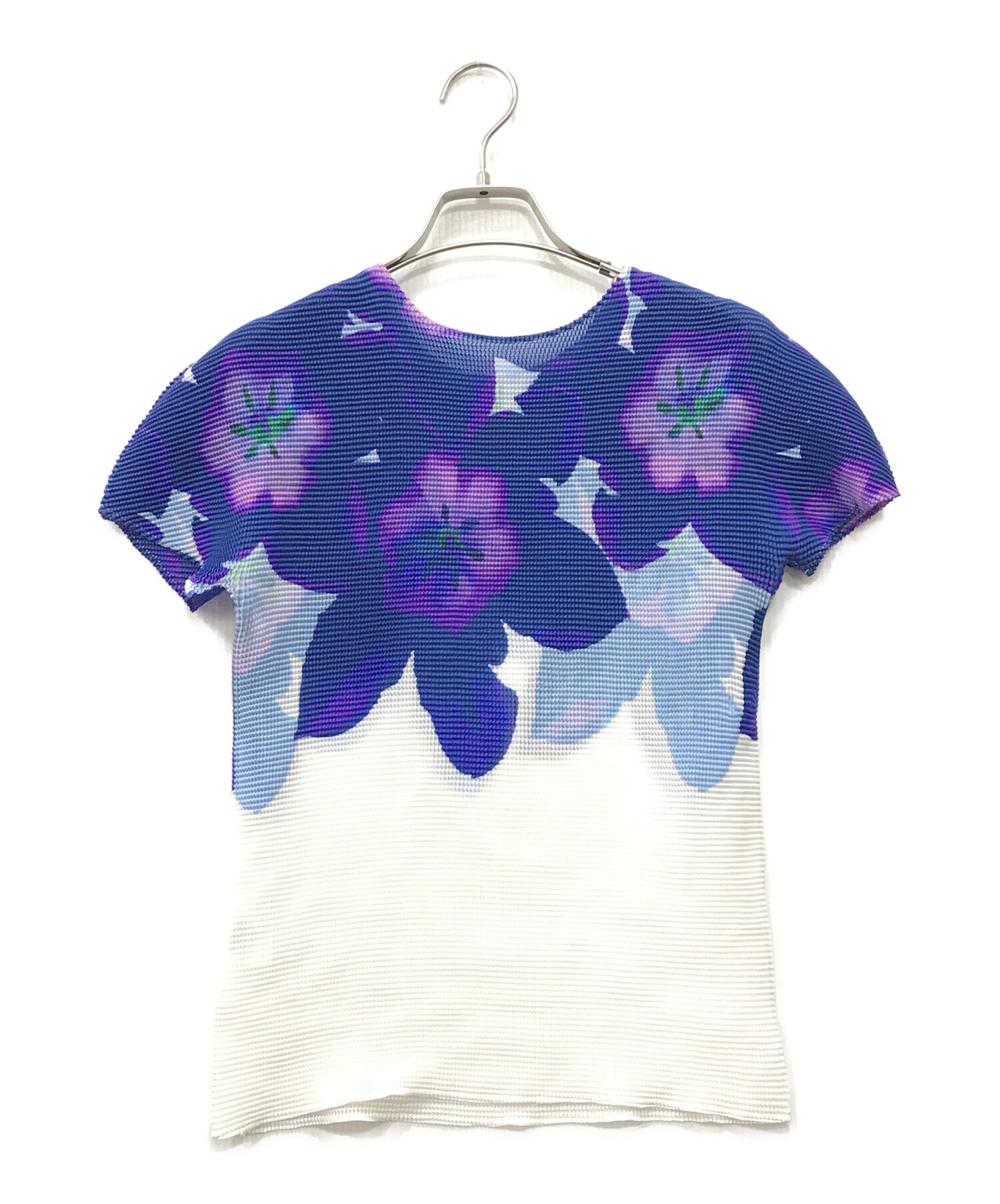 [Pre-owned] me ISSEY MIYAKE Floral-print pleated cut and sewn MI81FK516