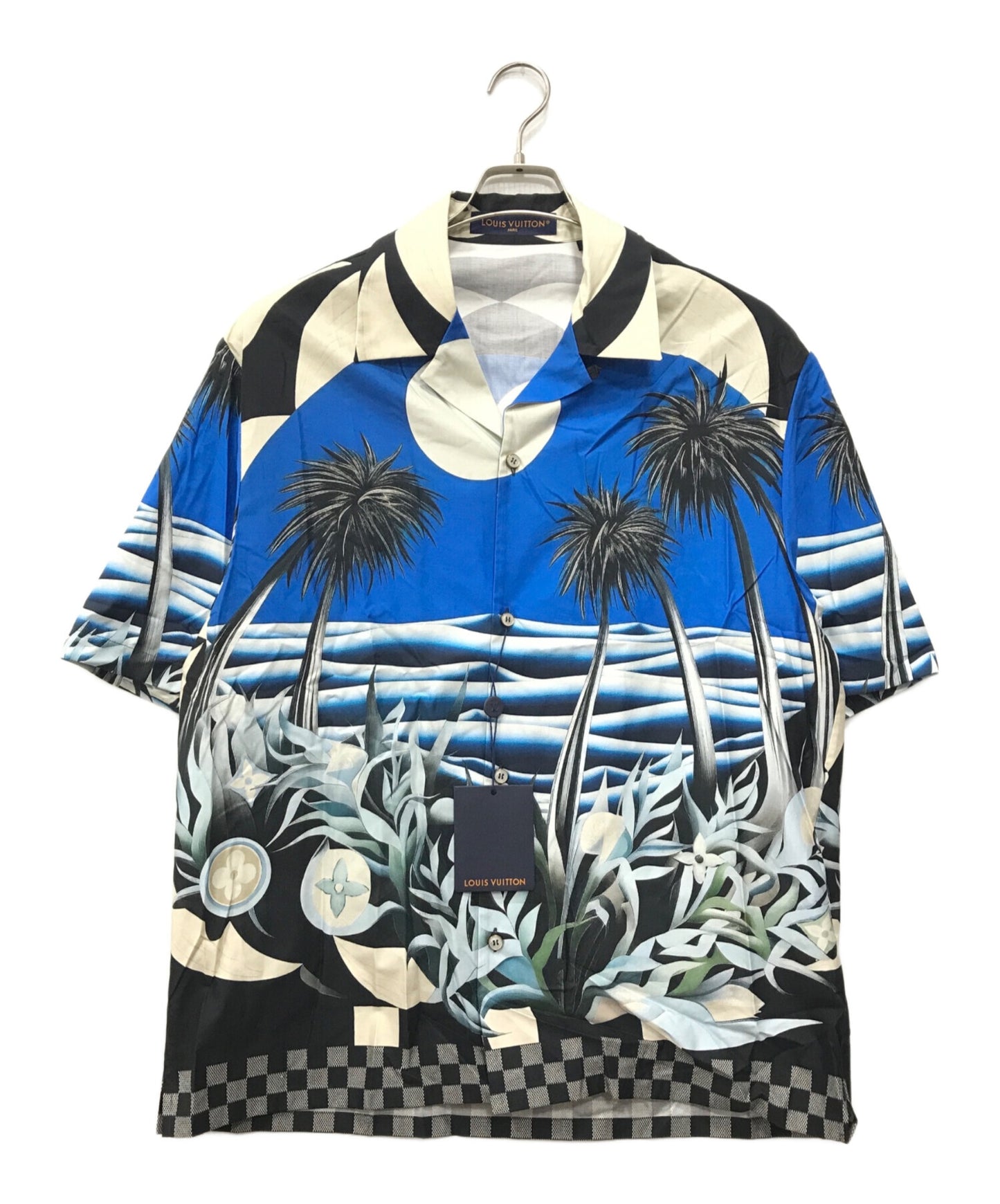 [Pre-owned] LOUIS VUITTON Printed short sleeve cotton shirt RM242MM KJA HRS12W