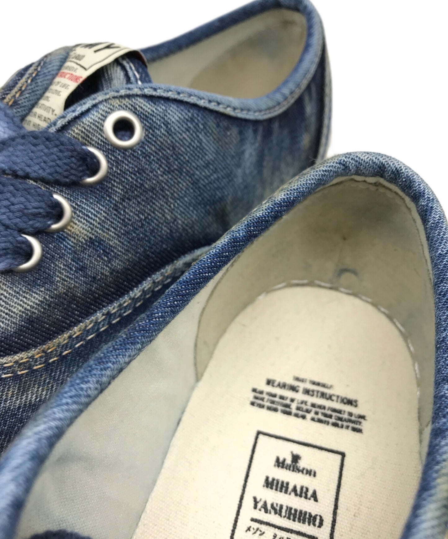 [Pre-owned] MIHARA YASUHIRO BAKER/ original sole washed denim Low-Top sneaker A13FW735