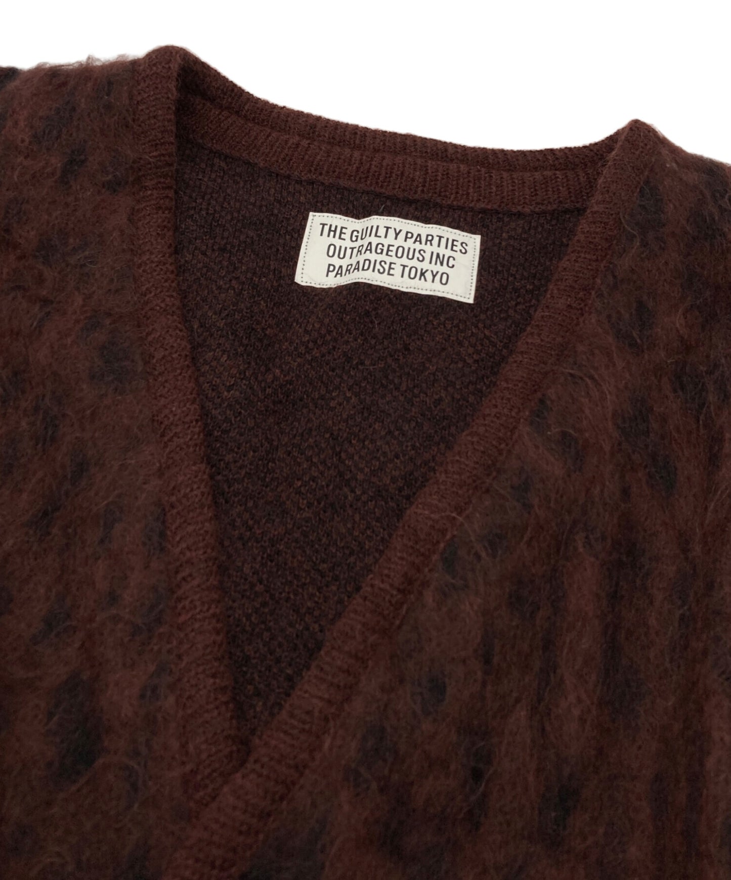 [Pre-owned] WACKO MARIA Leopard mohair cardigan