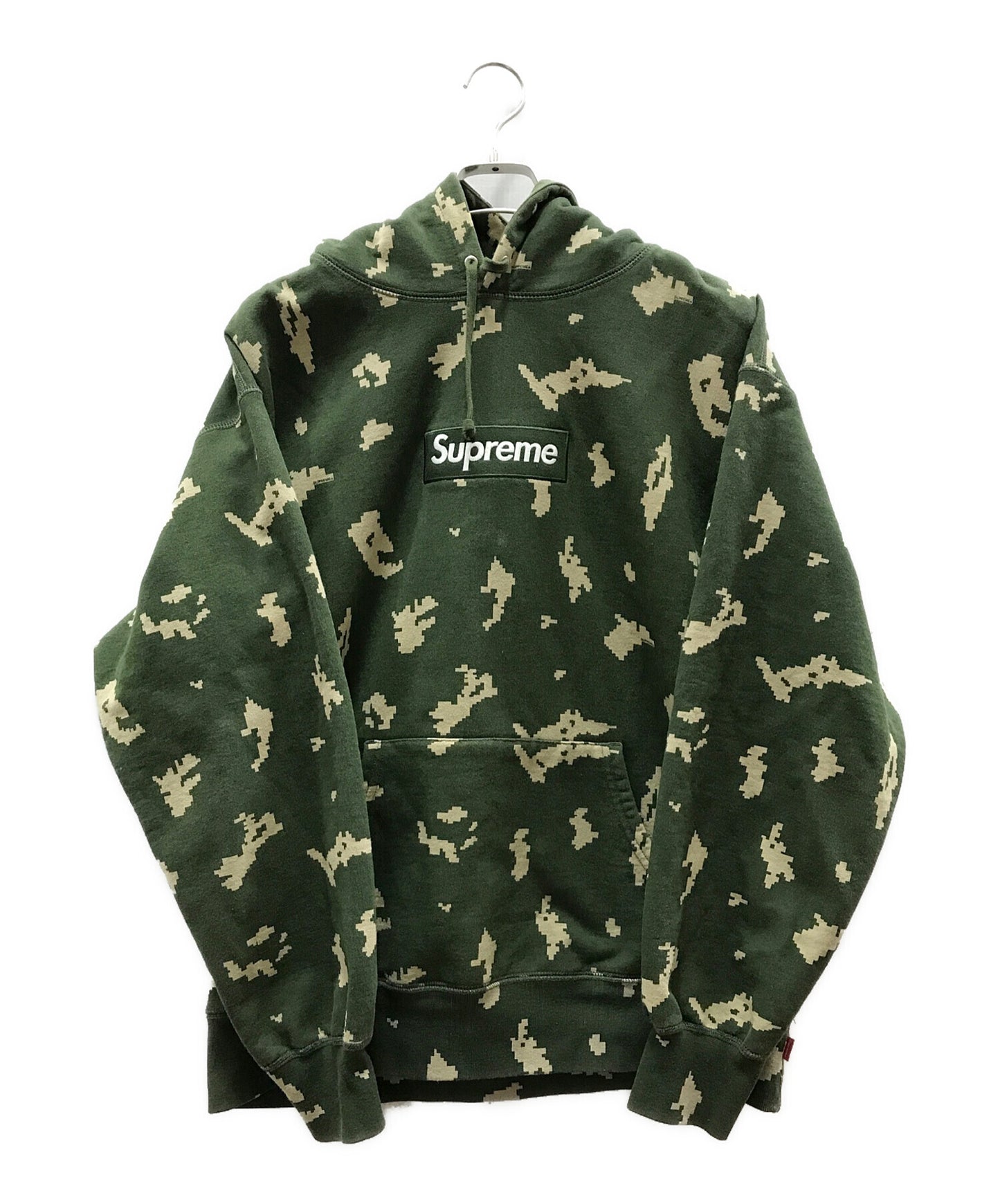 [Pre-owned] SUPREME BOX LOGO OLIVE RUSSIAN CAMO HOODED