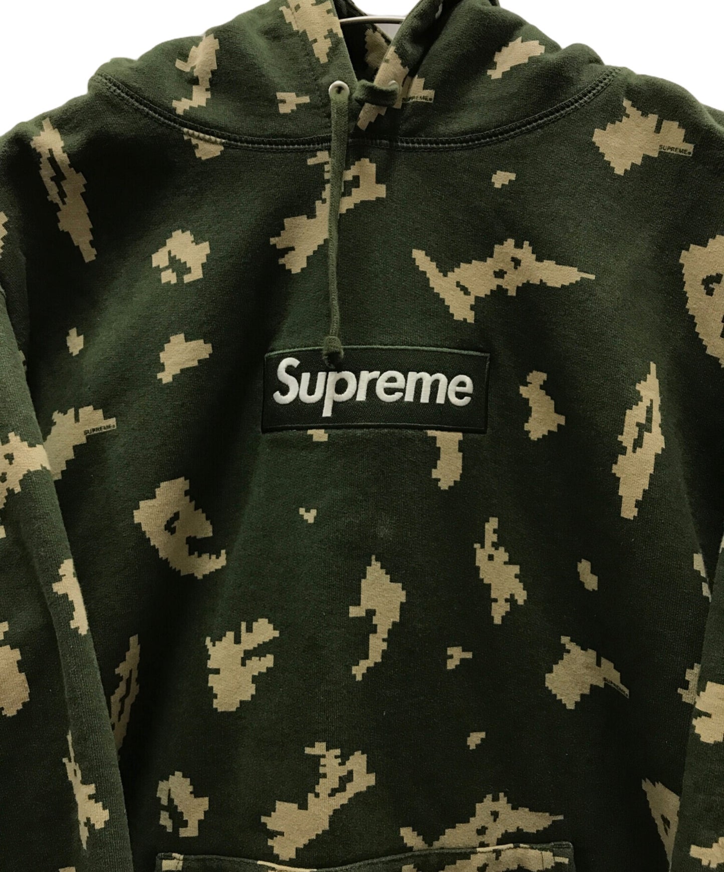 [Pre-owned] SUPREME BOX LOGO OLIVE RUSSIAN CAMO HOODED