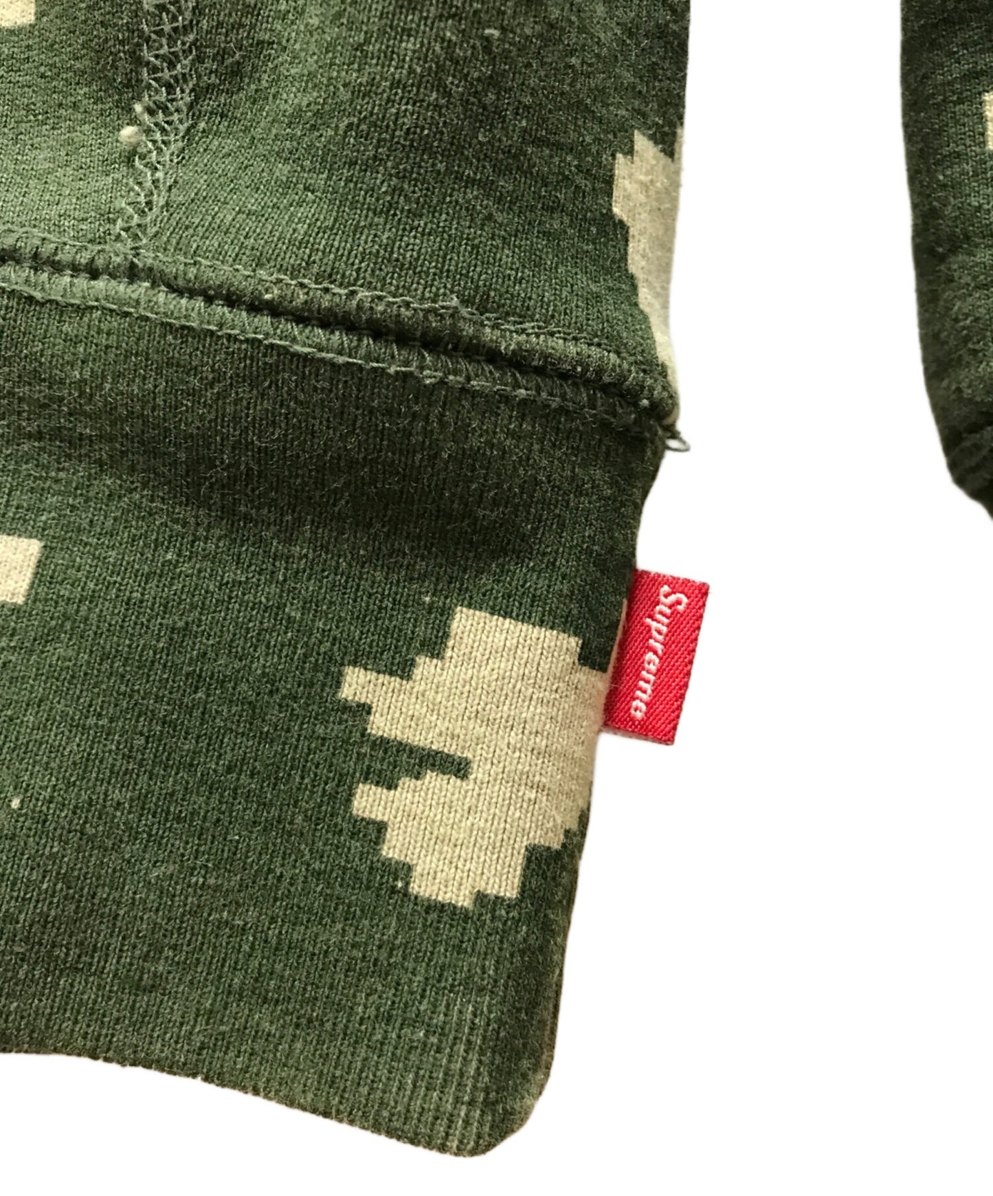 [Pre-owned] SUPREME BOX LOGO OLIVE RUSSIAN CAMO HOODED