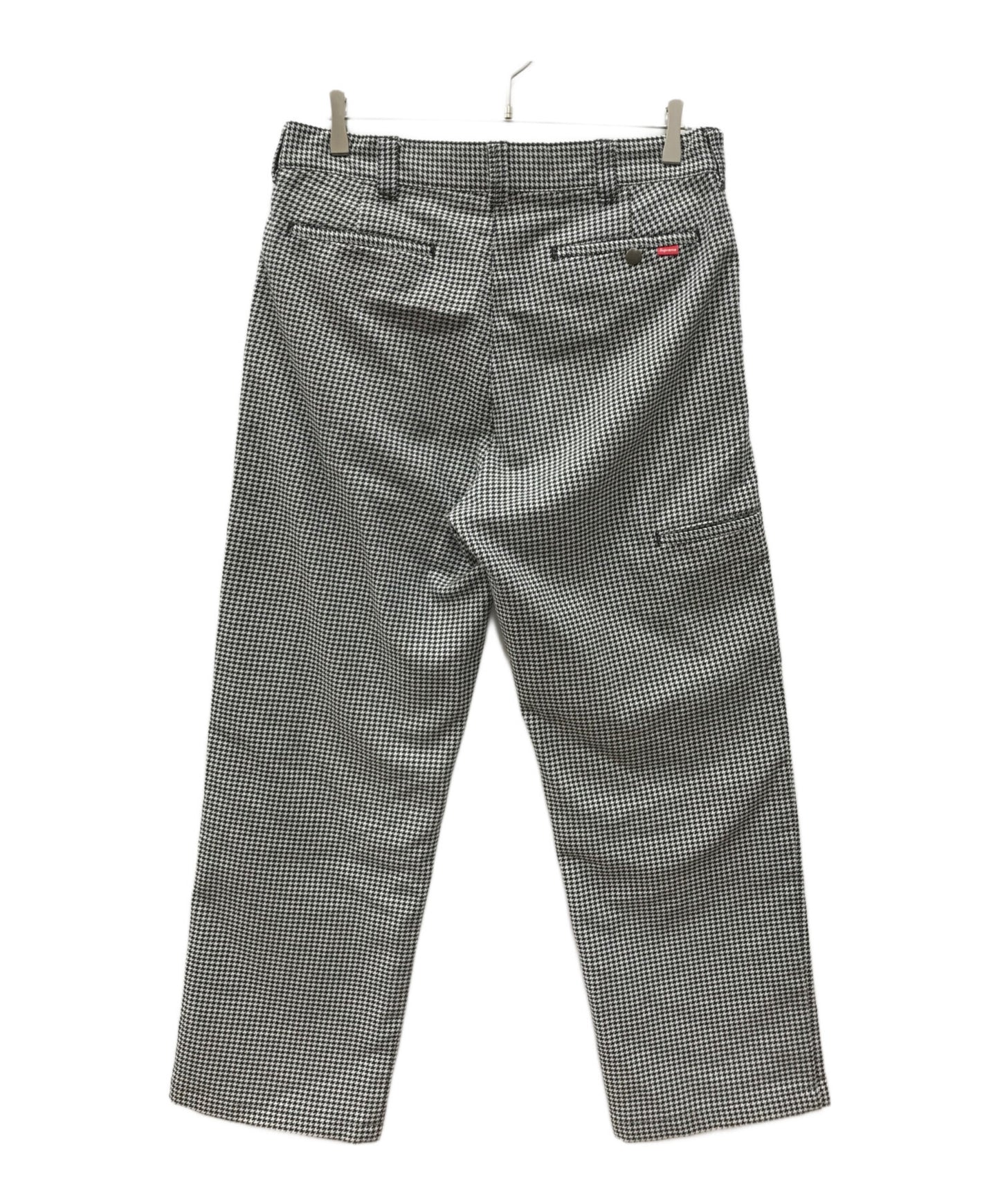 [Pre-owned] SUPREME Work Pant White Houndstooth