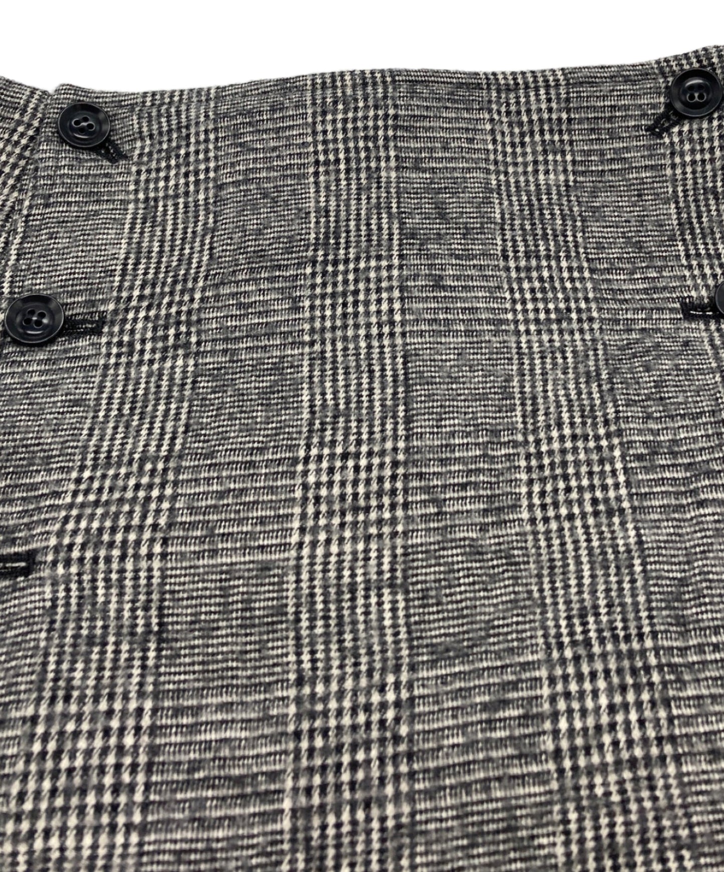 [Pre-owned] Y's Blush Wool Glen Checked Sweater Skirt YO-S14-007
