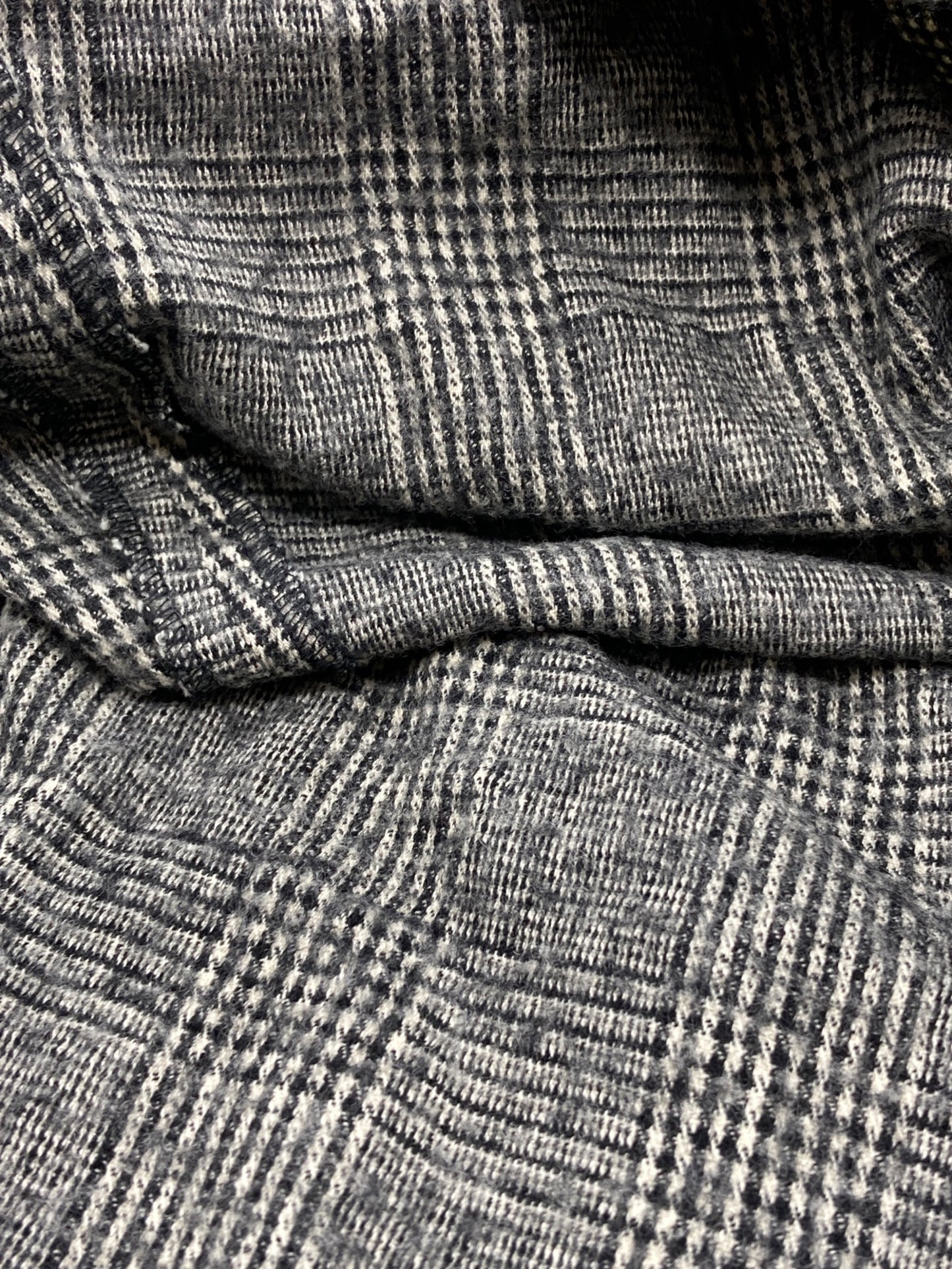 [Pre-owned] Y's Blush Wool Glen Checked Sweater Skirt YO-S14-007