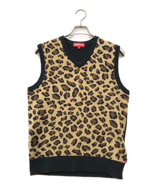 [Pre-owned] SUPREME Leopard Knit Vest