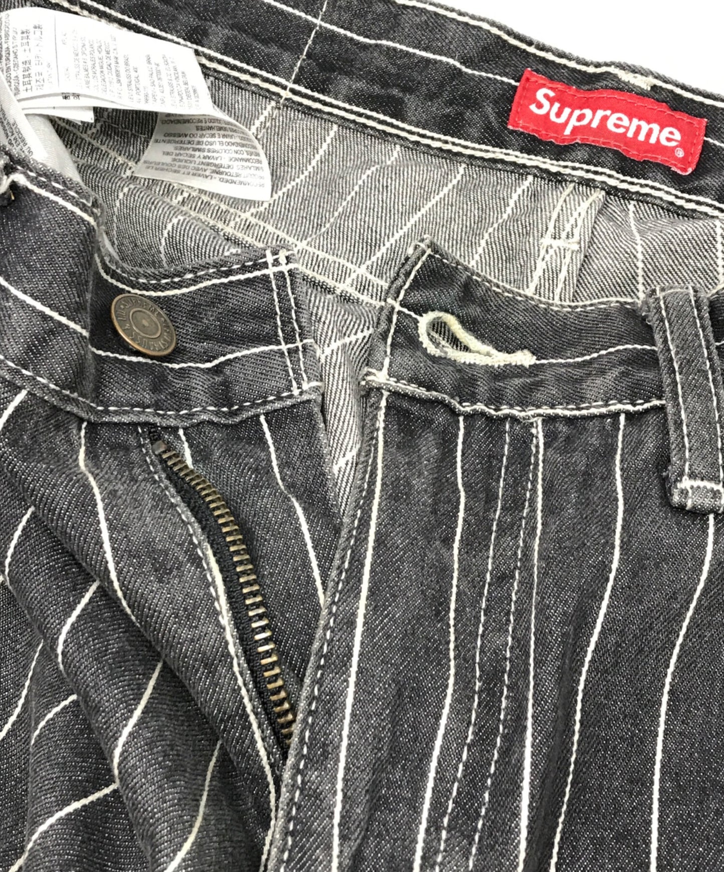 [Pre-owned] SUPREME Pinstripe 550 Jeans PC9-67727-0000