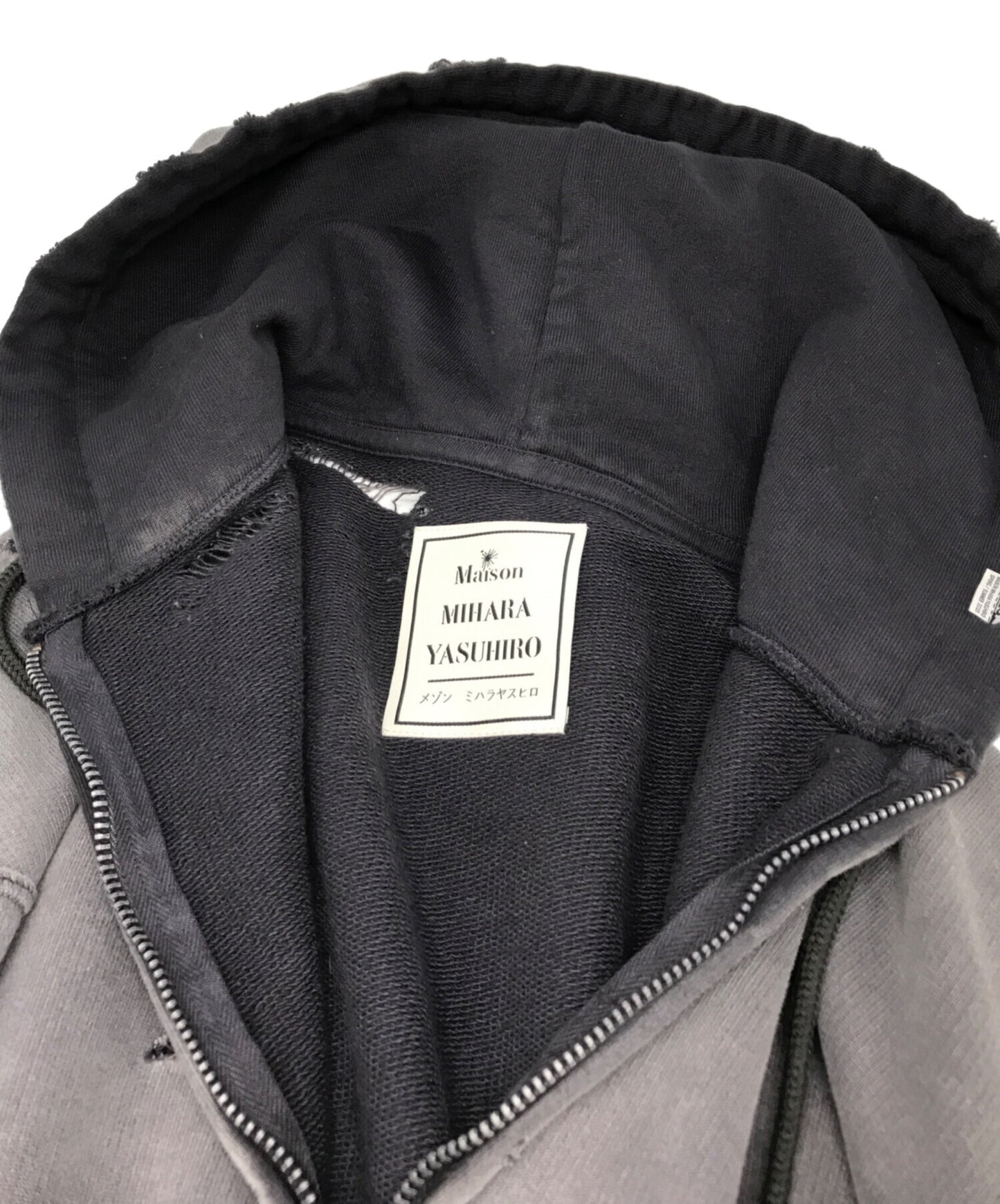 [Pre-owned] MIHARA YASUHIRO SUN FADED HALF ZIP HOODIE A14HD532