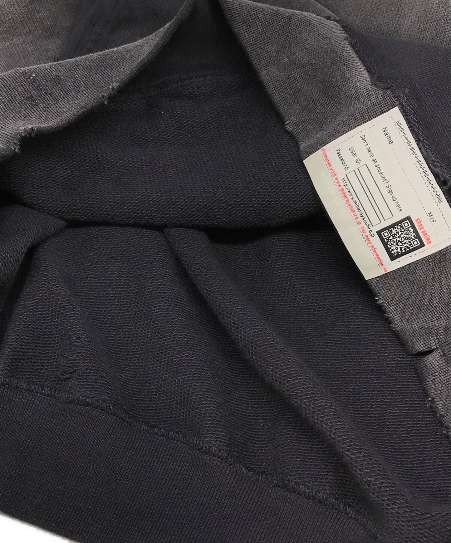 [Pre-owned] MIHARA YASUHIRO SUN FADED HALF ZIP HOODIE A14HD532