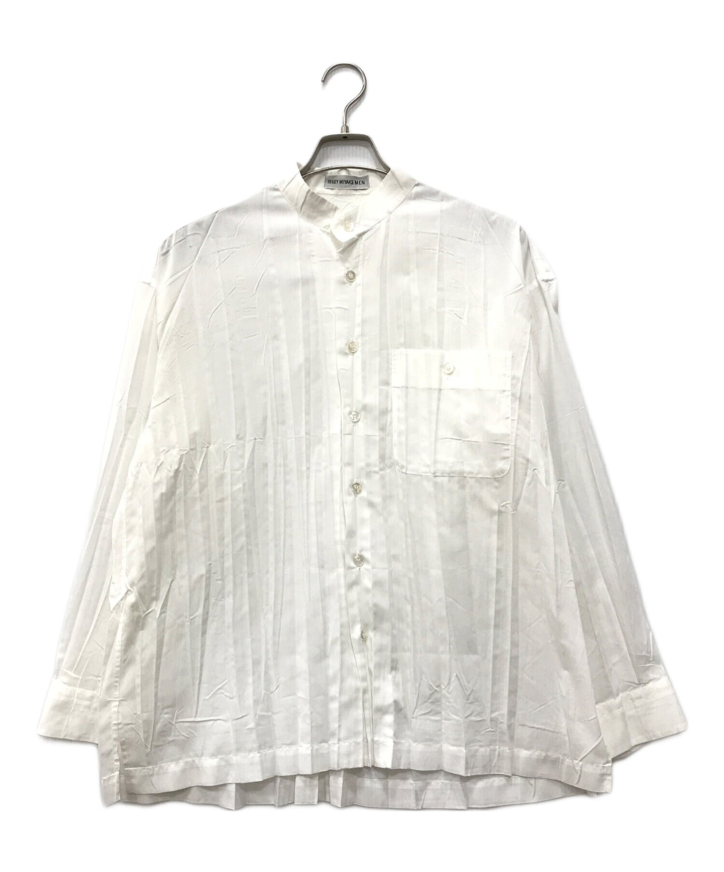 [Pre-owned] ISSEY MIYAKE MEN Pleated stand collar shirt ME83-FJ327