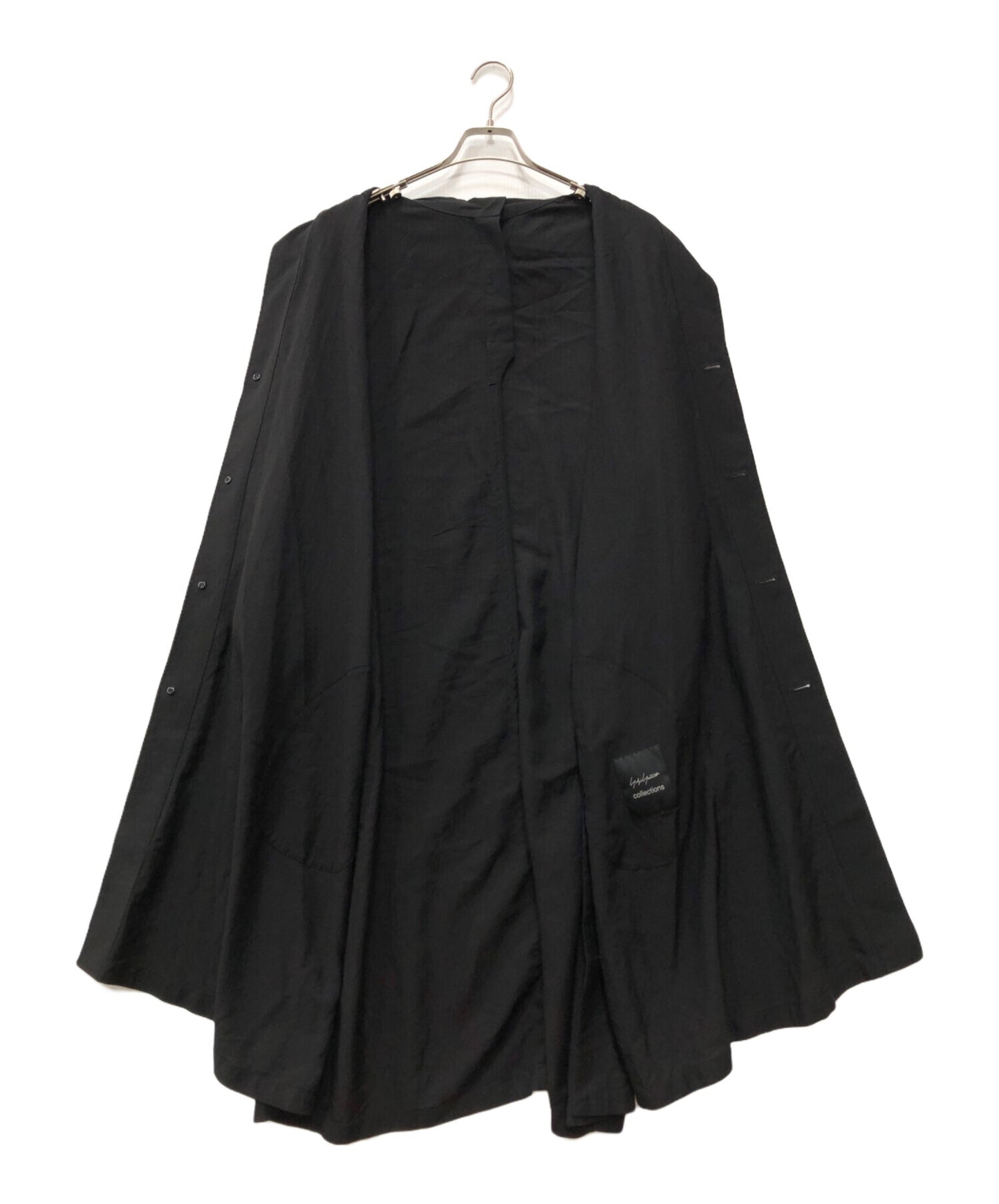 [Pre-owned] YOHJI YAMAMOTO Cu/W HIGH TWISTED GABARDINE SIDE GATHER DETAIL COAT A FP-C61-202