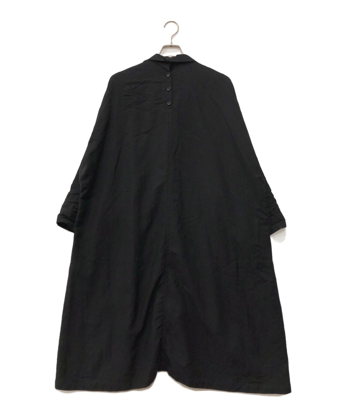 [Pre-owned] YOHJI YAMAMOTO Cu/W HIGH TWISTED GABARDINE SIDE GATHER DETAIL COAT A FP-C61-202