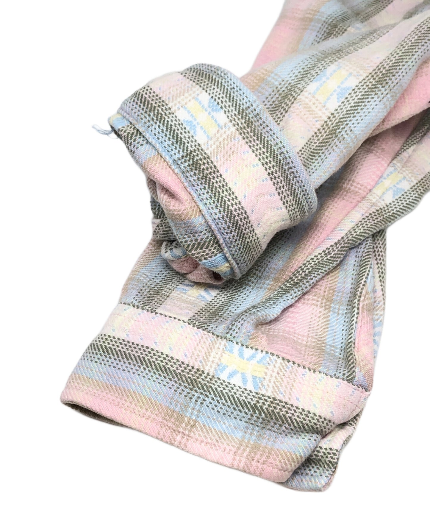 [Pre-owned] SUPREME PLAID FLANNEL ZIP UP SHIRT