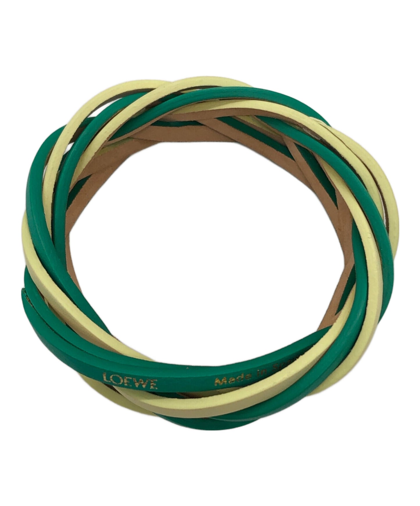 [Pre-owned] LOEWE Braided Leather Braided Bangle