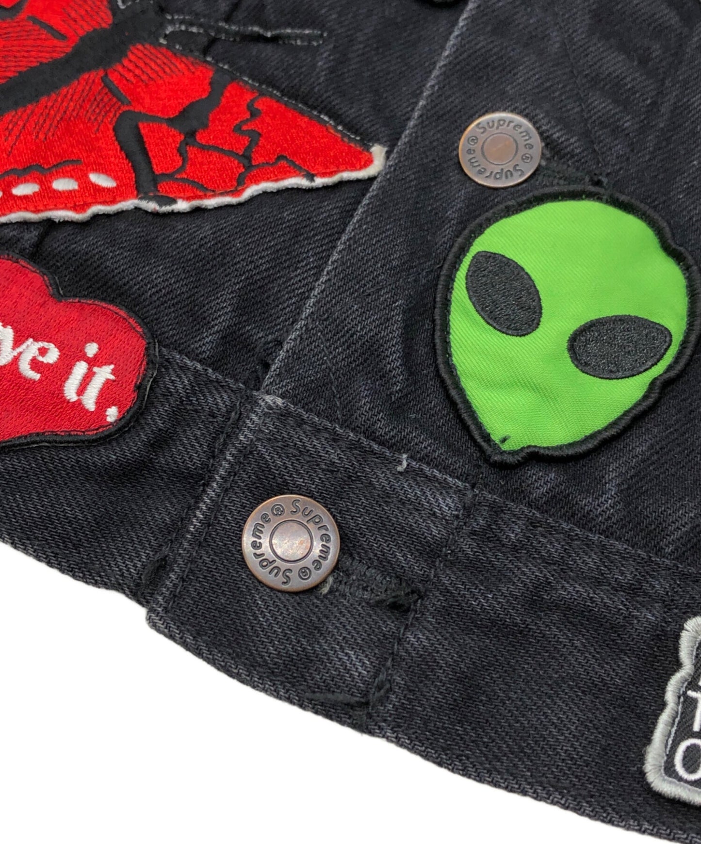 [Pre-owned] SUPREME PATCHES DENIM JACKET