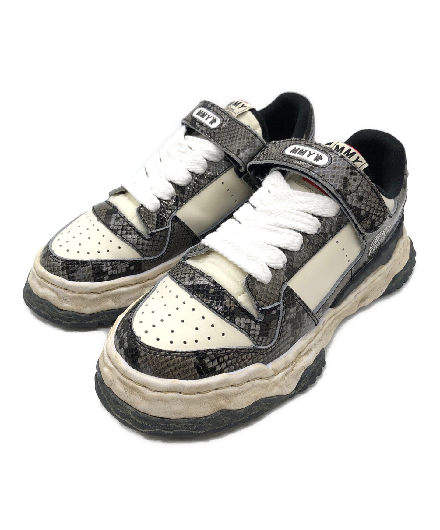 [Pre-owned] MIHARA YASUHIRO "KEITH" OG Sole Python Printed Leather Low-top Sneaker A14FW709
