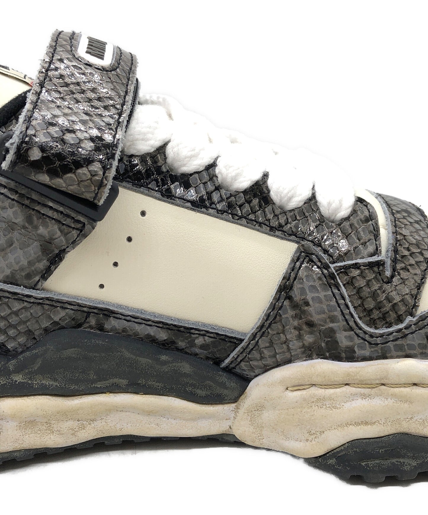 [Pre-owned] MIHARA YASUHIRO "KEITH" OG Sole Python Printed Leather Low-top Sneaker A14FW709