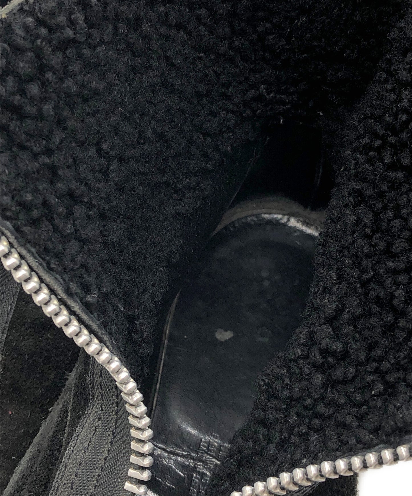 [Pre-owned] Yohji Yamamoto pour homme Suede leather front zip boa boots HF-E06-7097